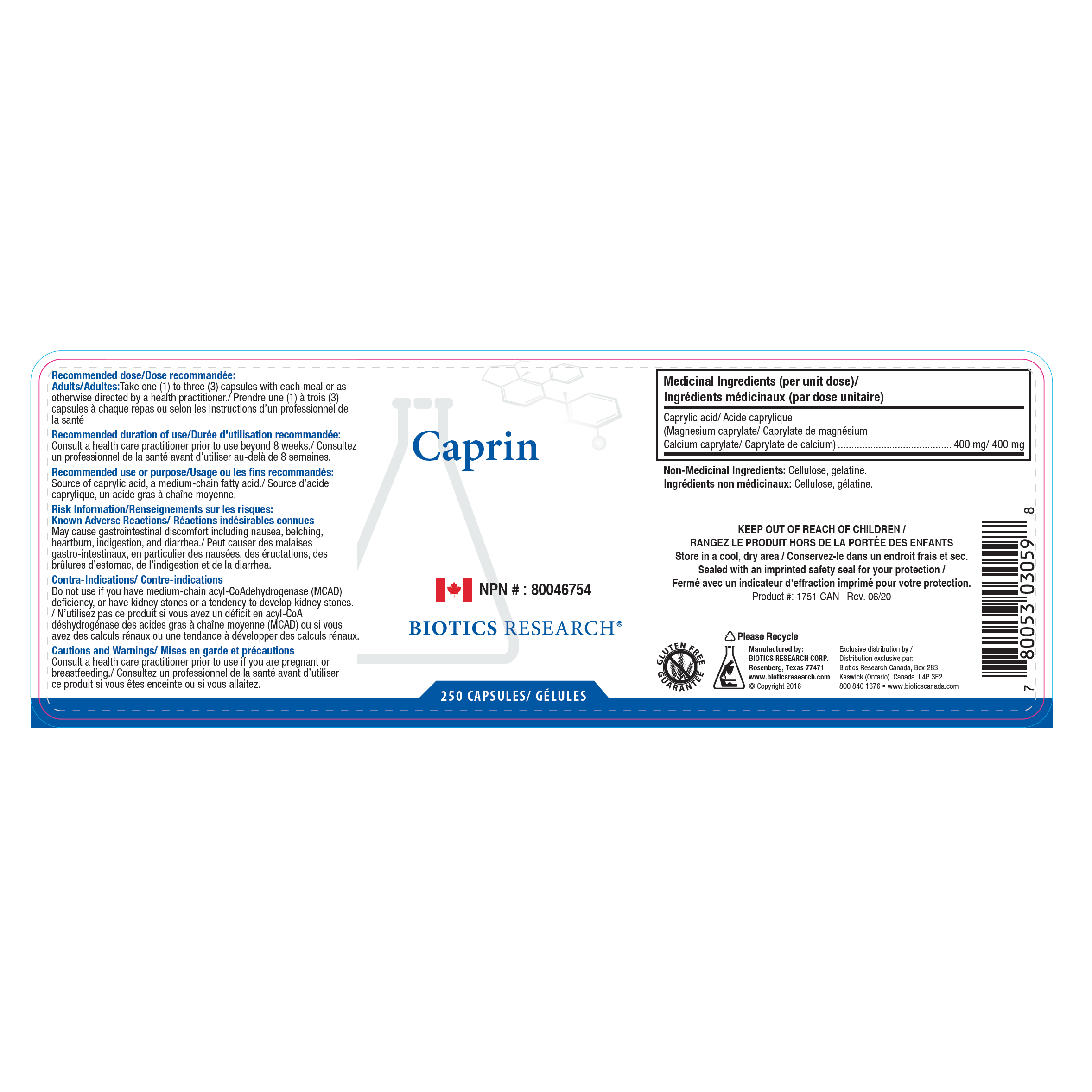 Caprin™ | Biotics Research® | 100 Capsules