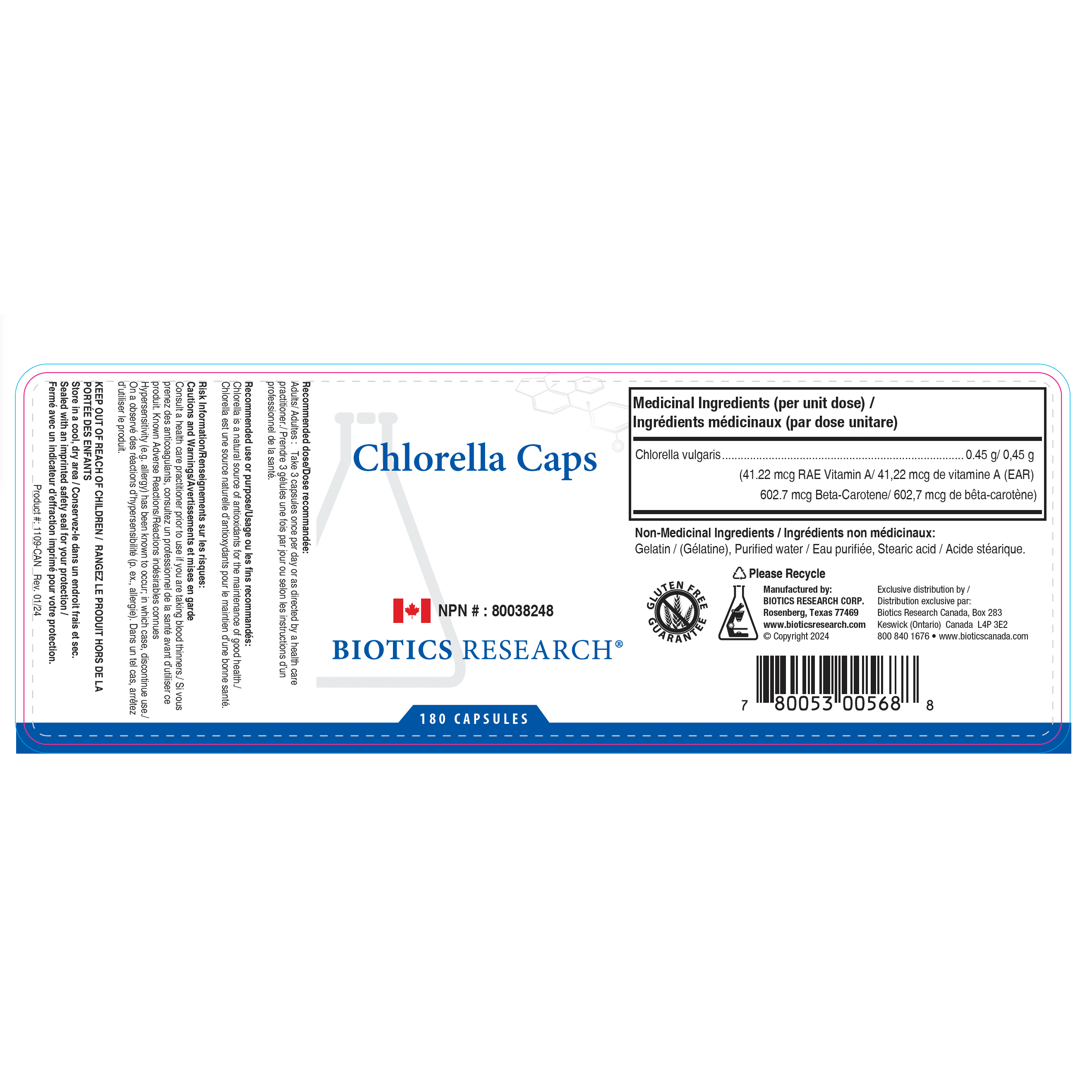 Chlorella Caps™ | Biotics Research® | 180 Capsules