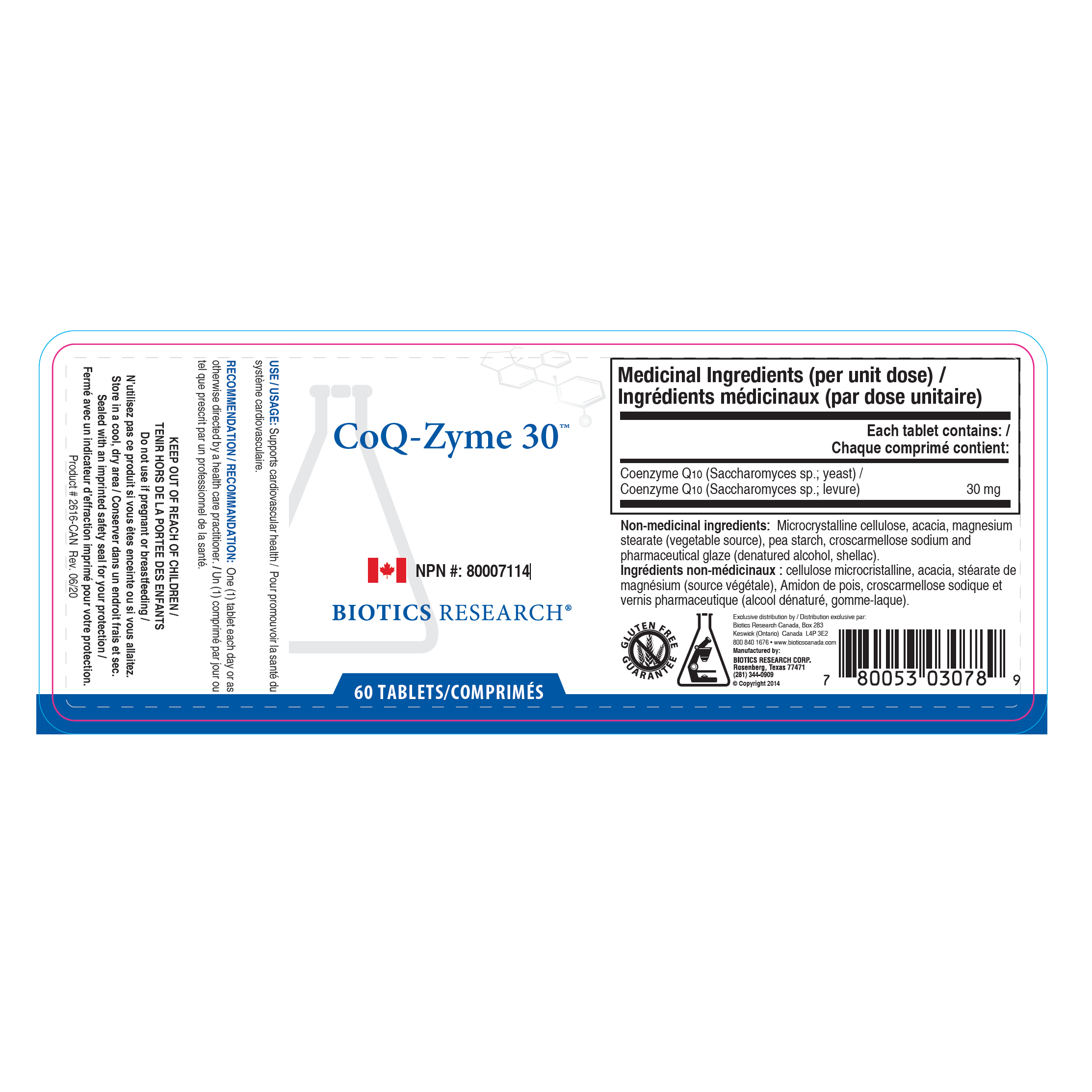 CoQ-Zyme 30™ | Biotics Research® | 60 Tablets