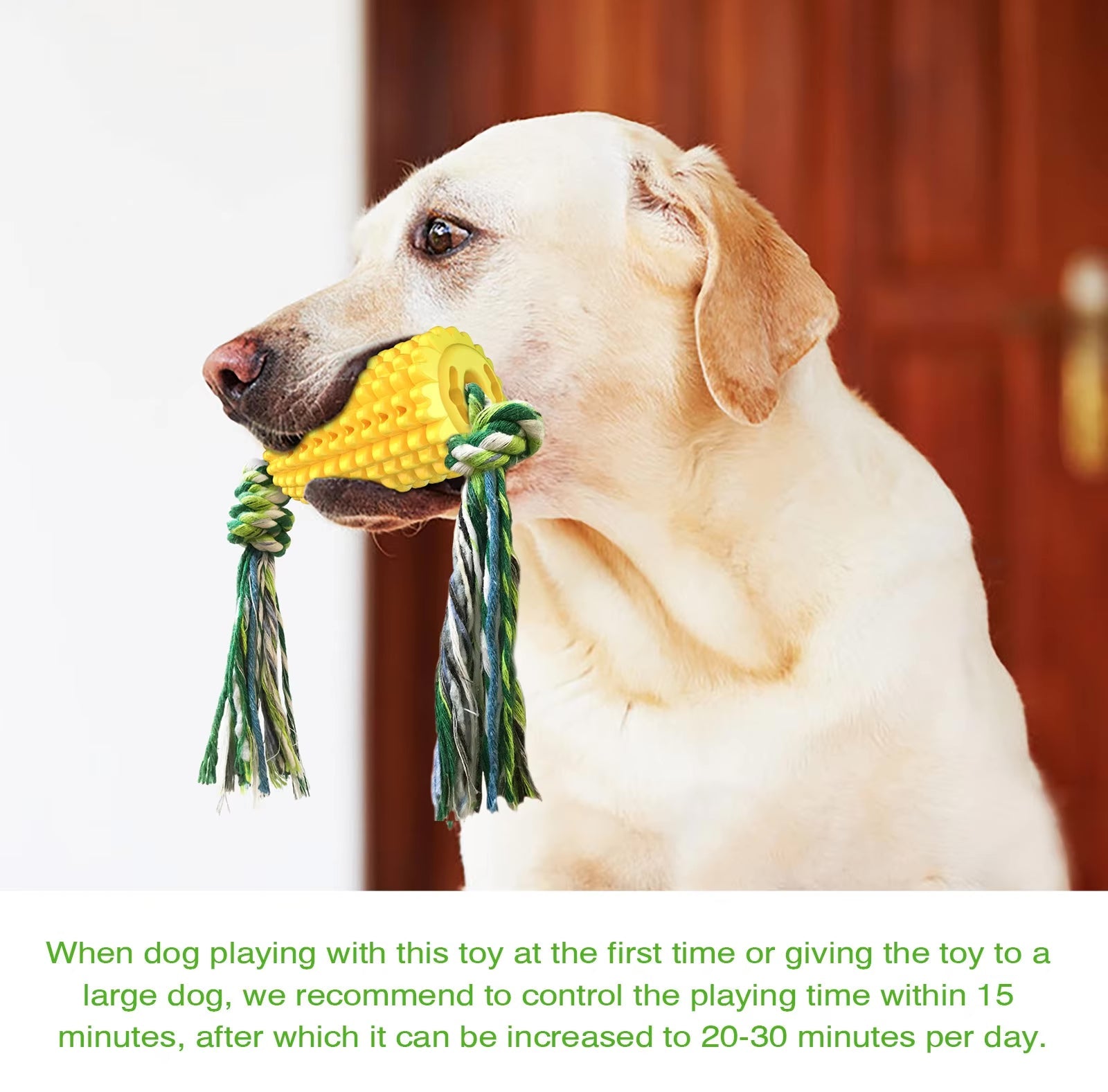 Indestructible Chew Toy for Aggressive Chewers Dog – Corn-Shaped