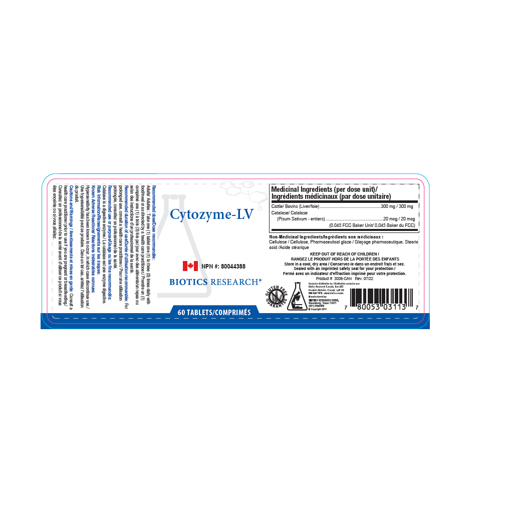 Cytozyme-LV™ | Biotics Research® | 60 Capsules