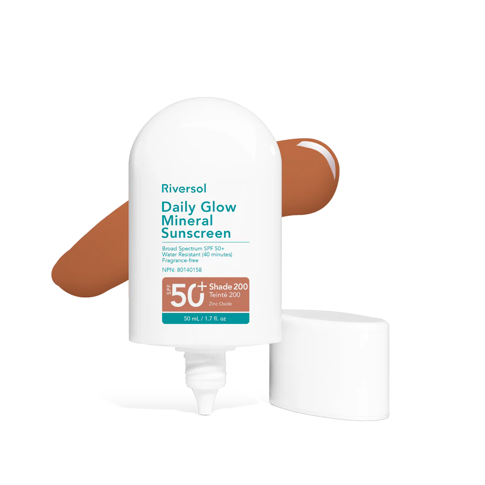 Daily Glow Mineral Sunscreen SPF 50+ by Riversol® – Broad Spectrum UV Protection & Hydration | 50 mL