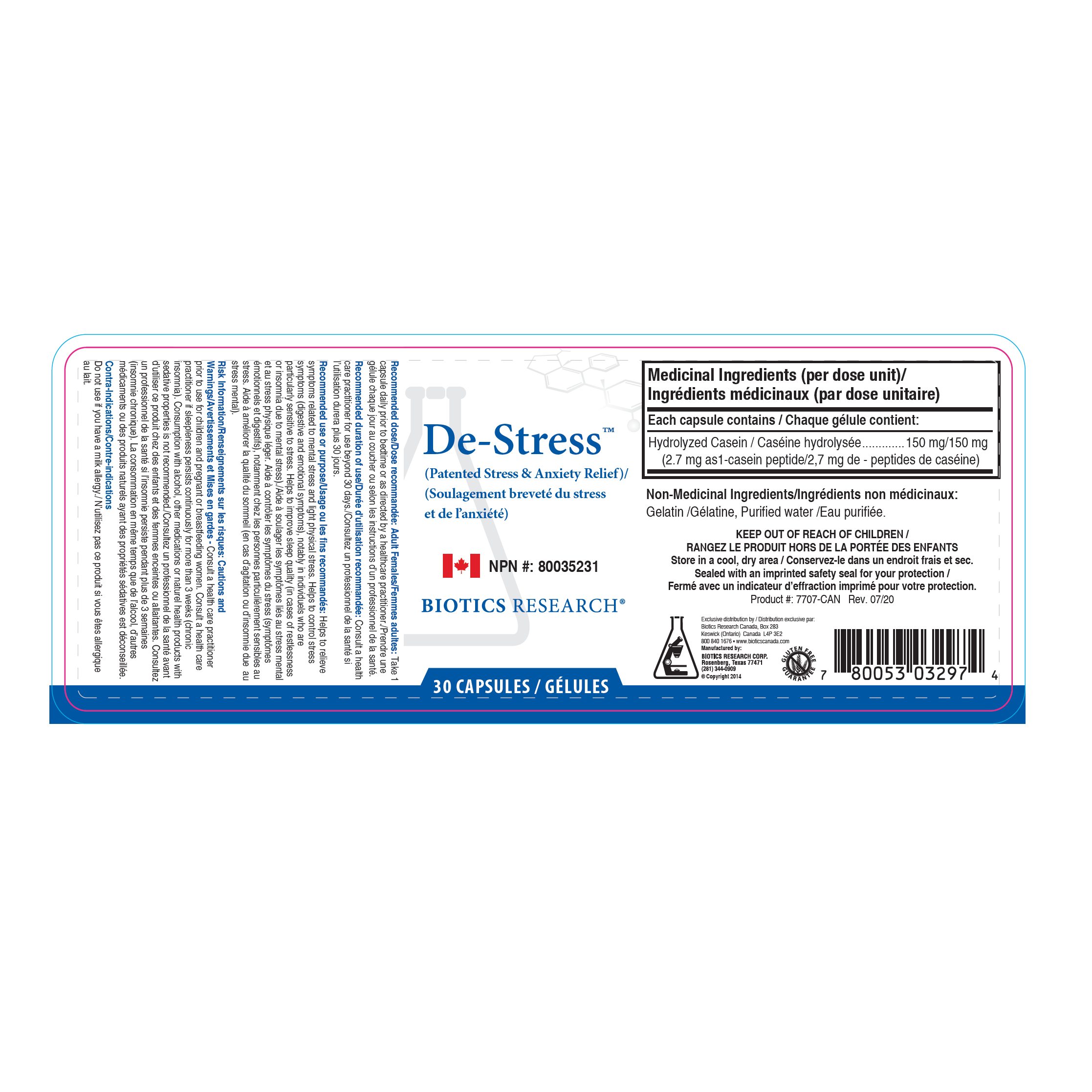 De-Stress™| Biotics Research® | 30 Capsules