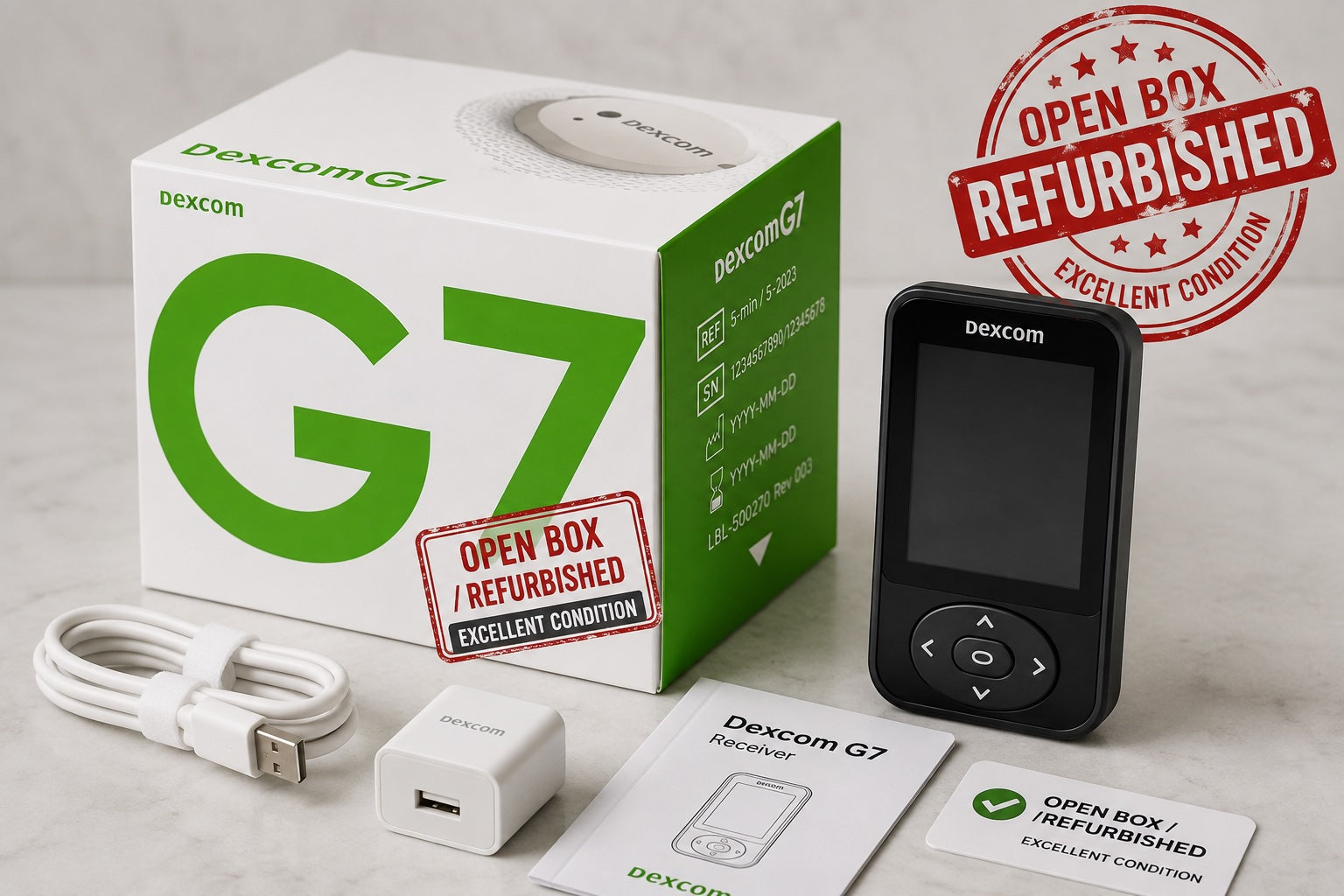 Dexcom G7 CGM System by Dexcom – Receiver, Sensor & Bundle Options