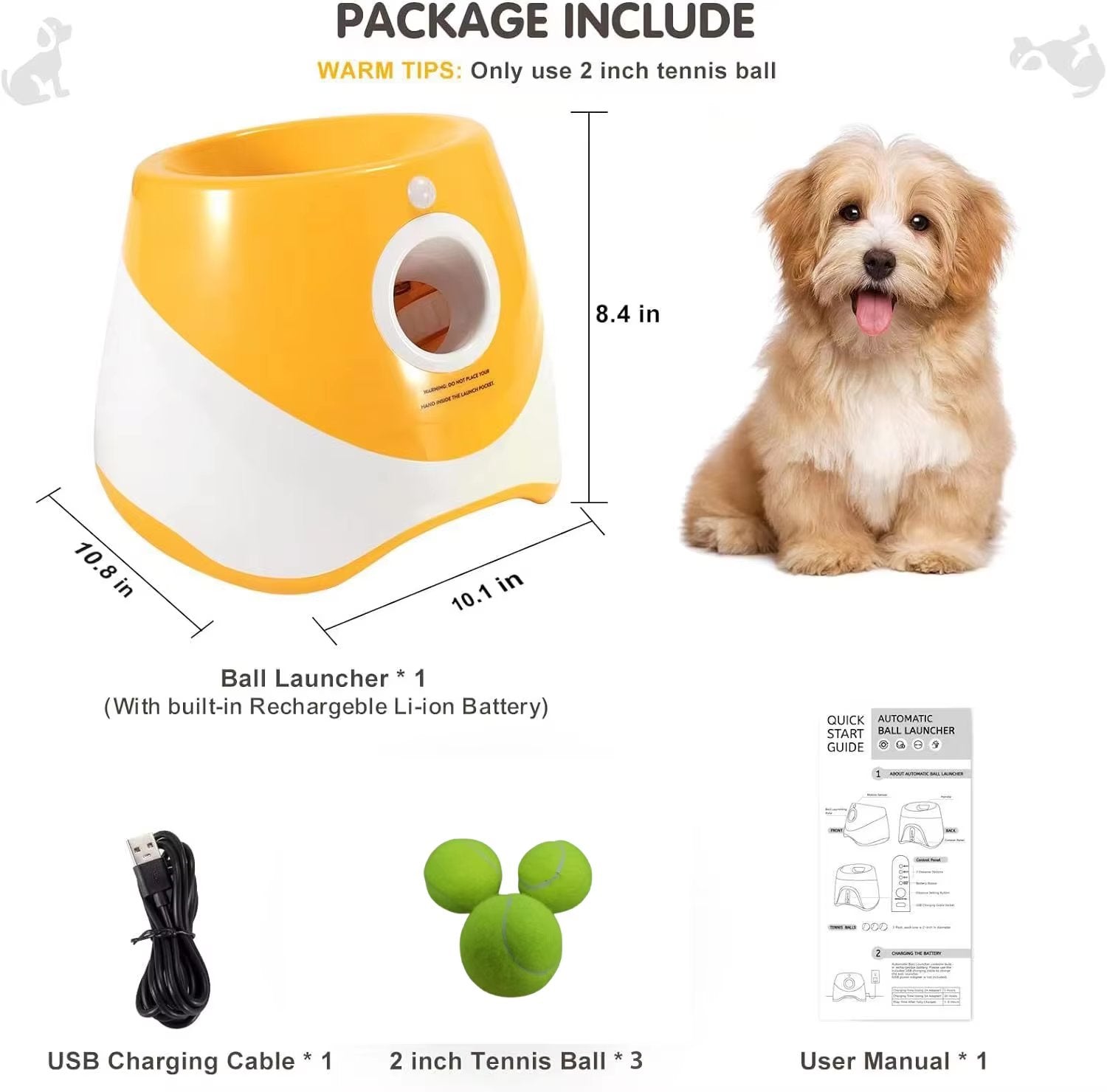 Automatic Interactive Ball Launcher Toy for Dogs