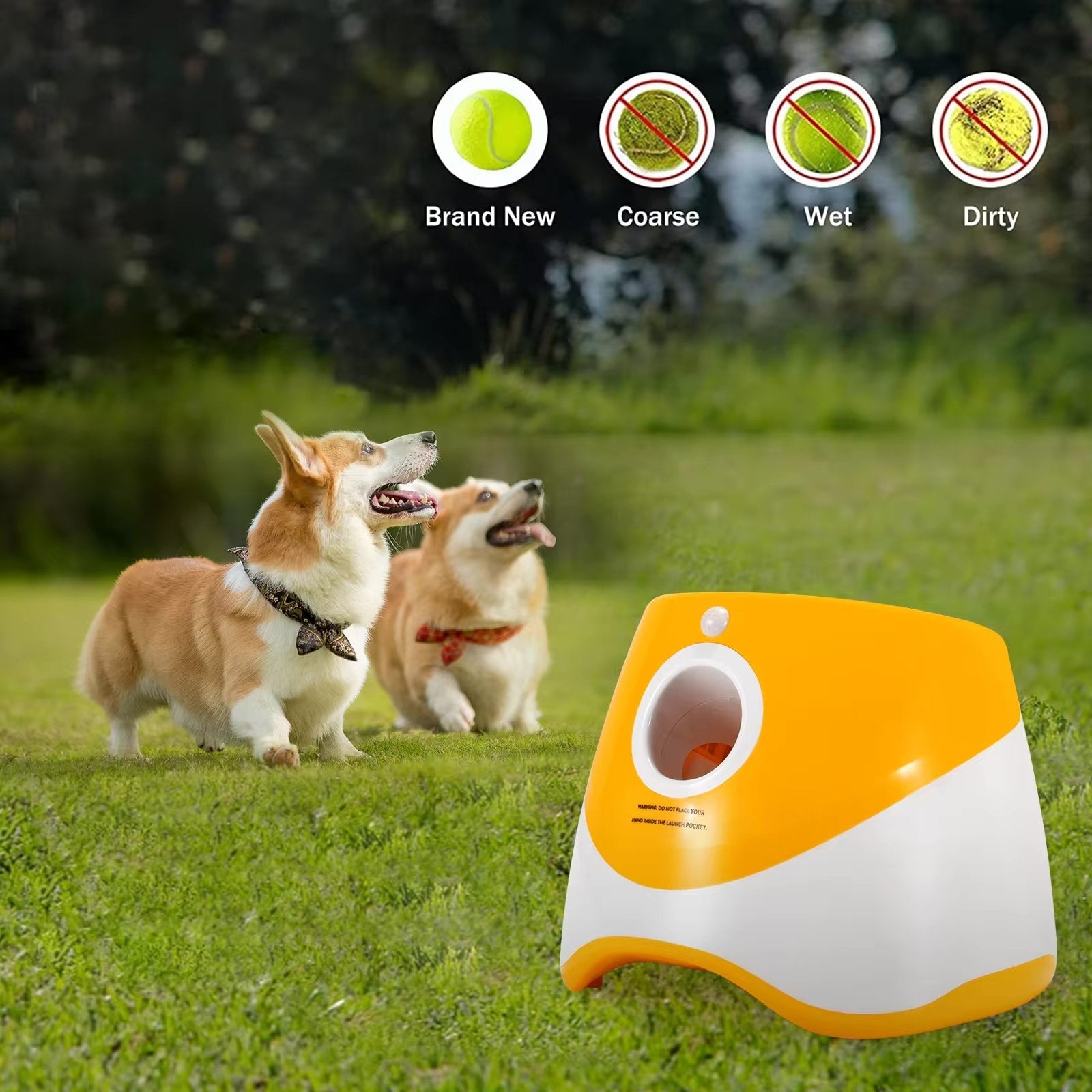 Automatic Interactive Ball Launcher Toy for Dogs