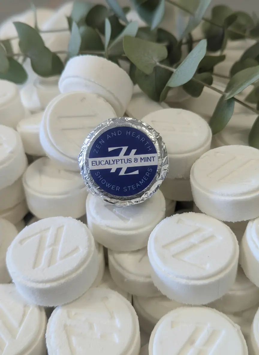 Zen & Hearth Eucalyptus Mint Shower Steamers for Congestion Relief & Relaxation | Aromatherapy Shower Bombs Natural Spa Gift