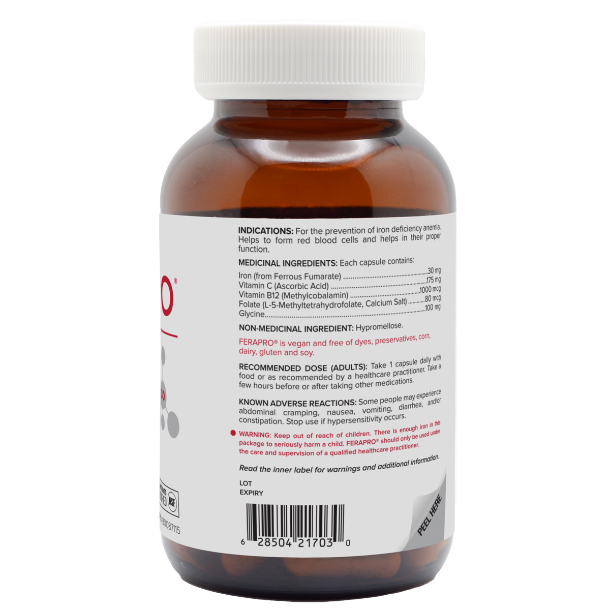 FERAPRO™ by Bob’s Iron Formula – High-Potency Iron & Energy Support | 100 Veggie Capsules