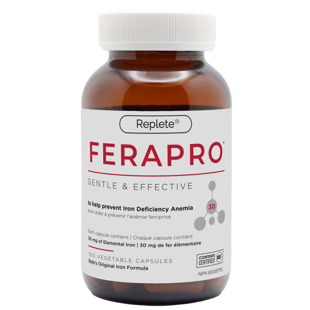 FERAPRO™ by Bob’s Iron Formula – High-Potency Iron & Energy Support | 100 Veggie Capsules