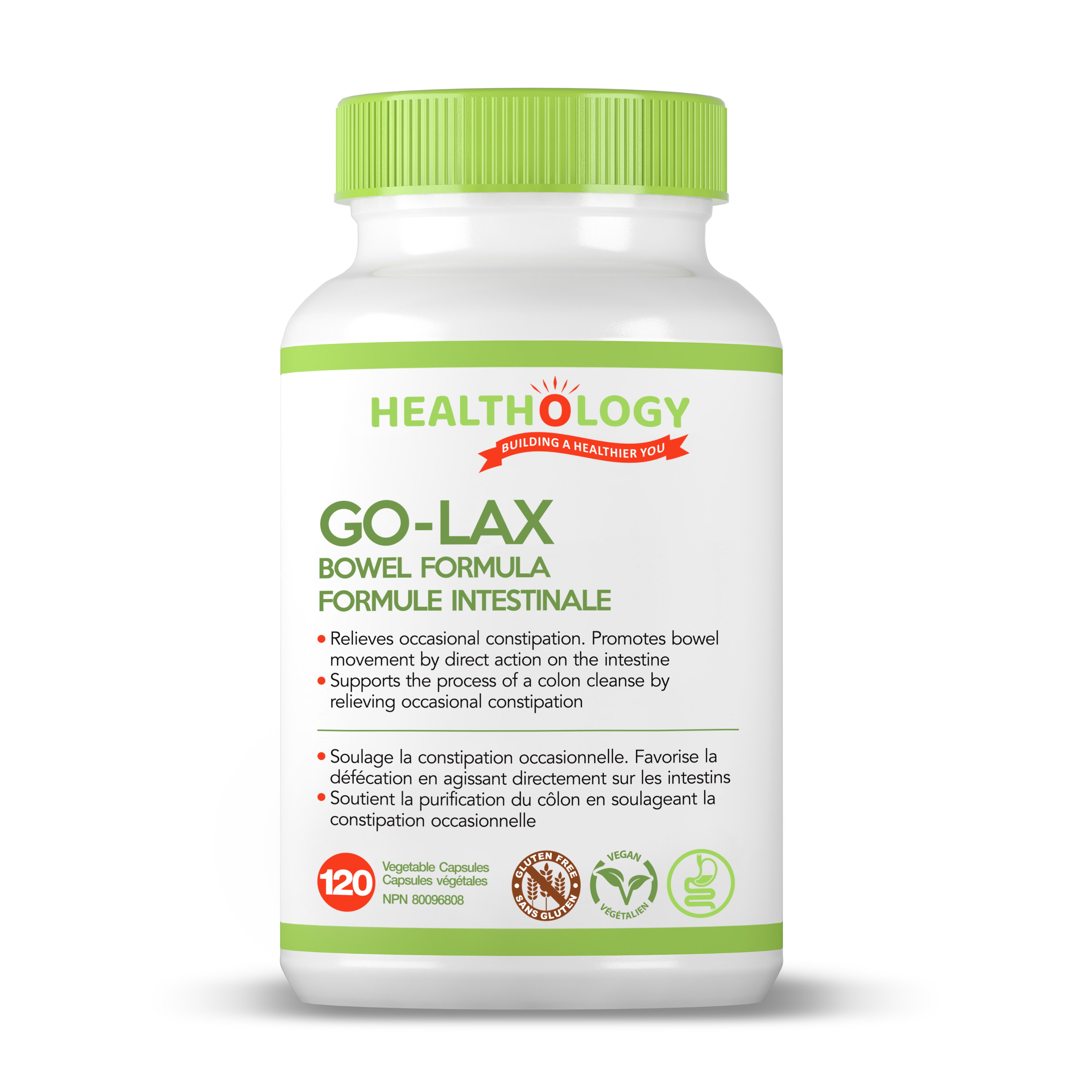 Go-Lax by Healthology™ – Gentle Constipation Relief & Bowel Support | 60 or 120 Vegetable Capsules