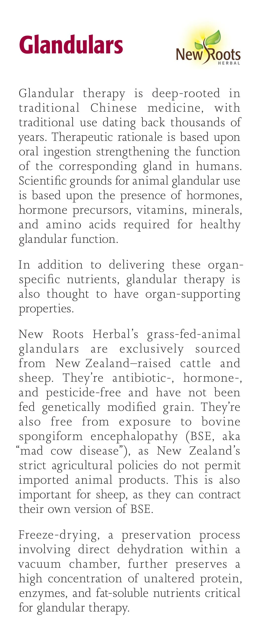 Grass-Fed Lamb Pancreas | New Roots HERBAL® | 30 or 90 Capsules