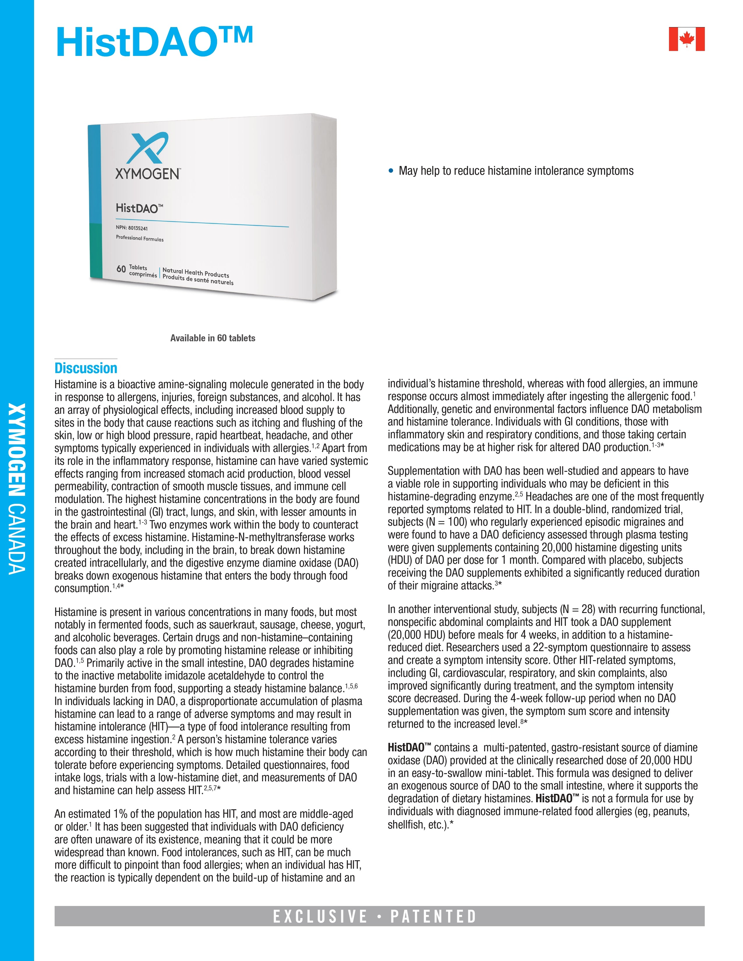 HistoDAO™ | Xymogen® | 60 Tablets