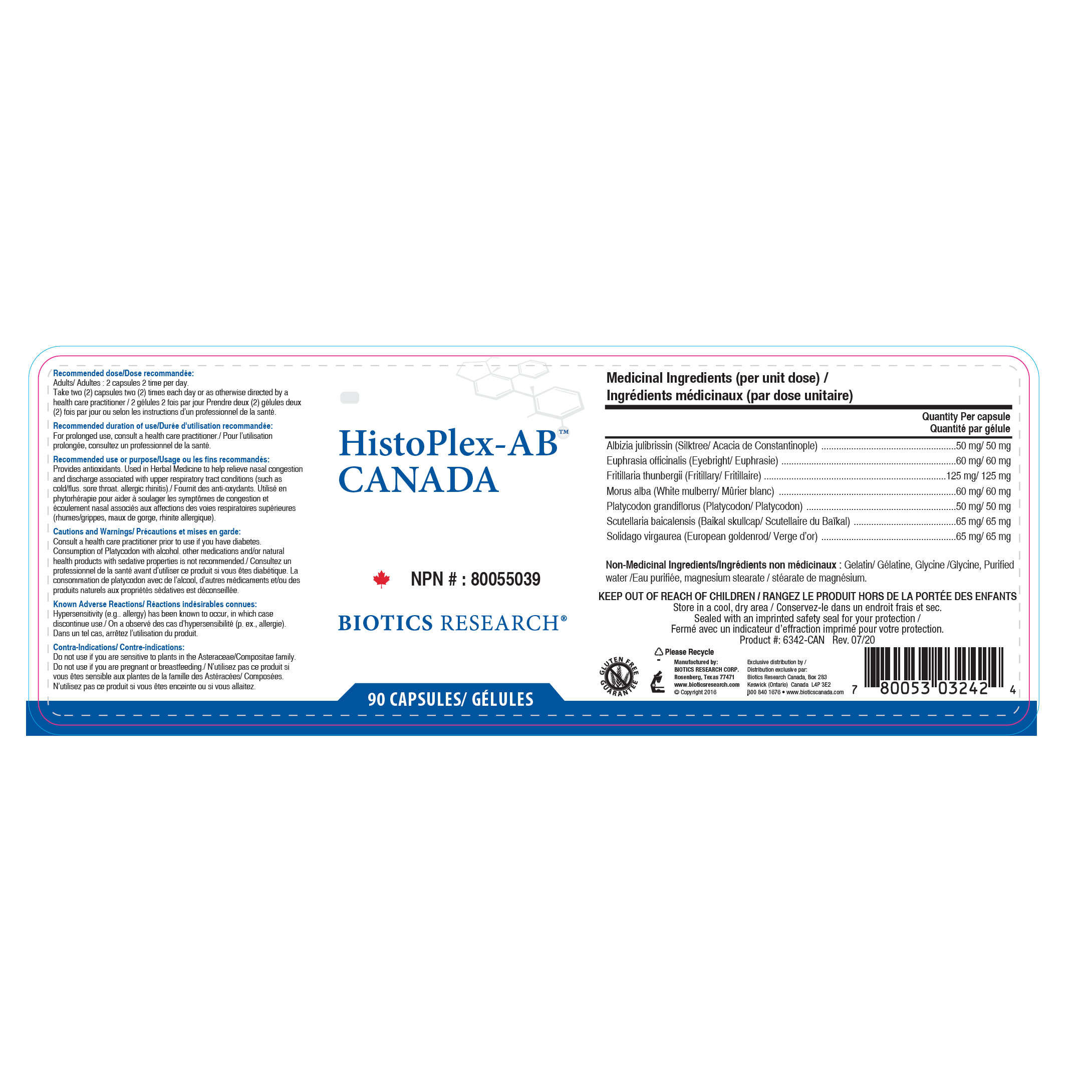 HistoPlex-AB™| Biotics Research® | 90 Capsules