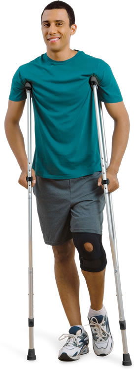 Lightweight Adjustable Aluminum Crutches | Hugo® | Youth