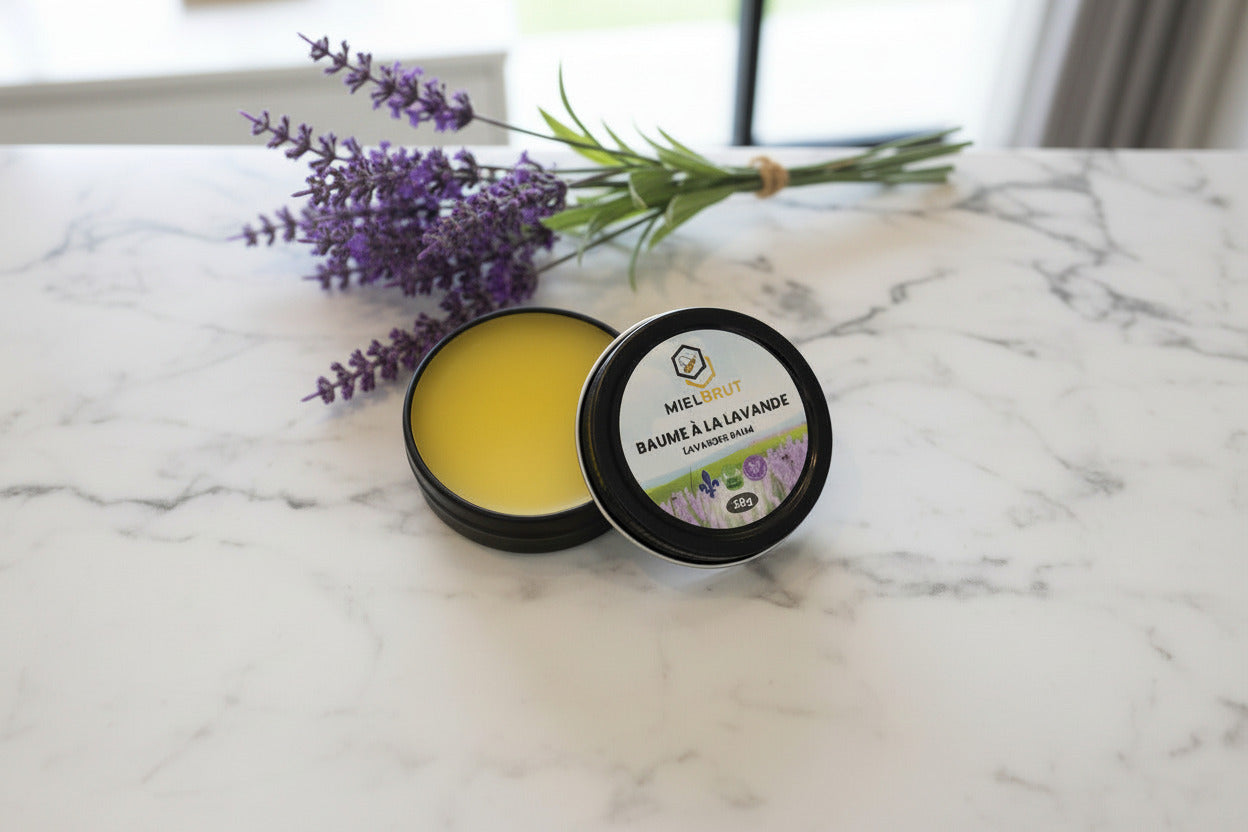Beeswax balm lavender scented - lip balm and hand salve skin moisturizer and hydrating
