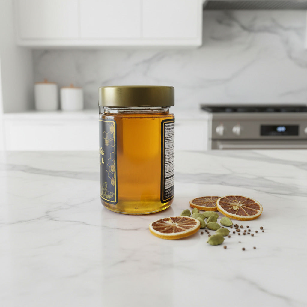 Mielbrut Lemon & Cardamom Honey — Raw Quebec Honey with Warm Spice