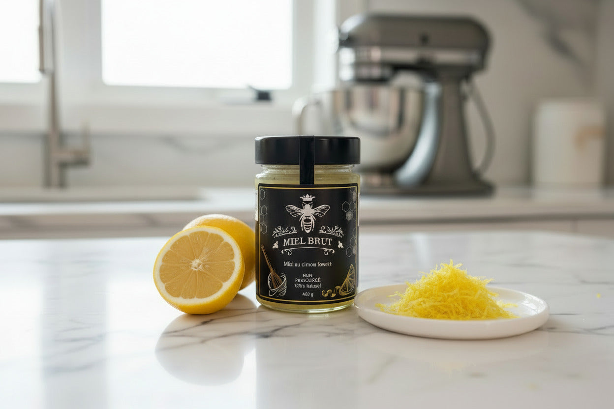 Mielbrut Whipped Lemon Honey — Creamy Raw Honey with Natural Lemon | Quebec