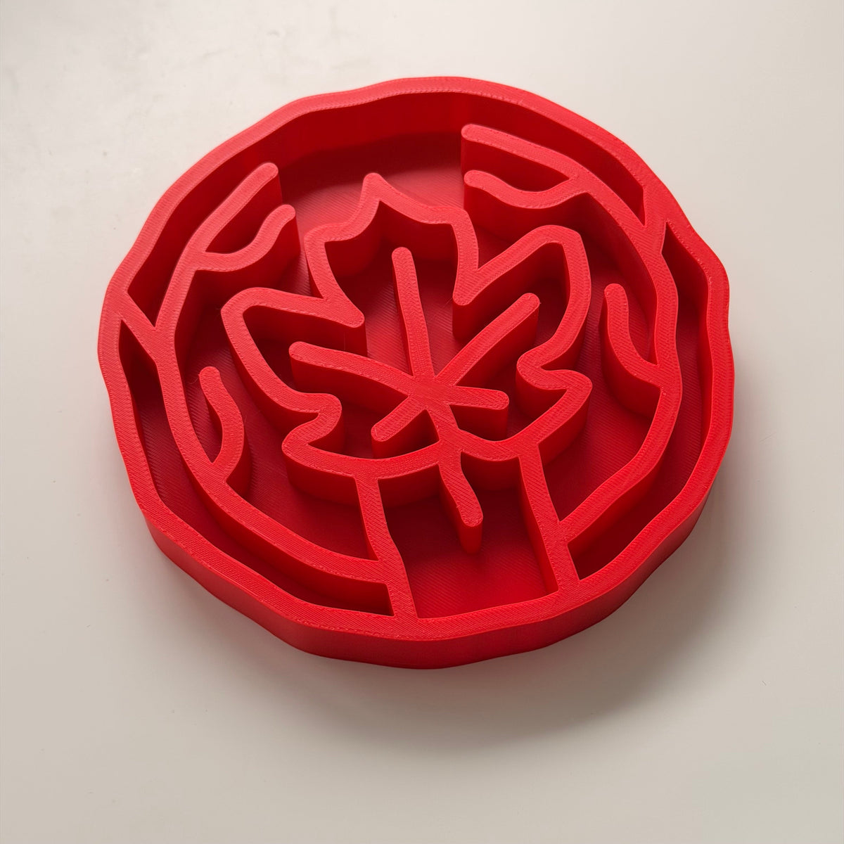 Slow Feeder Bowl for Dogs & Cats | Maple Leaf Design
