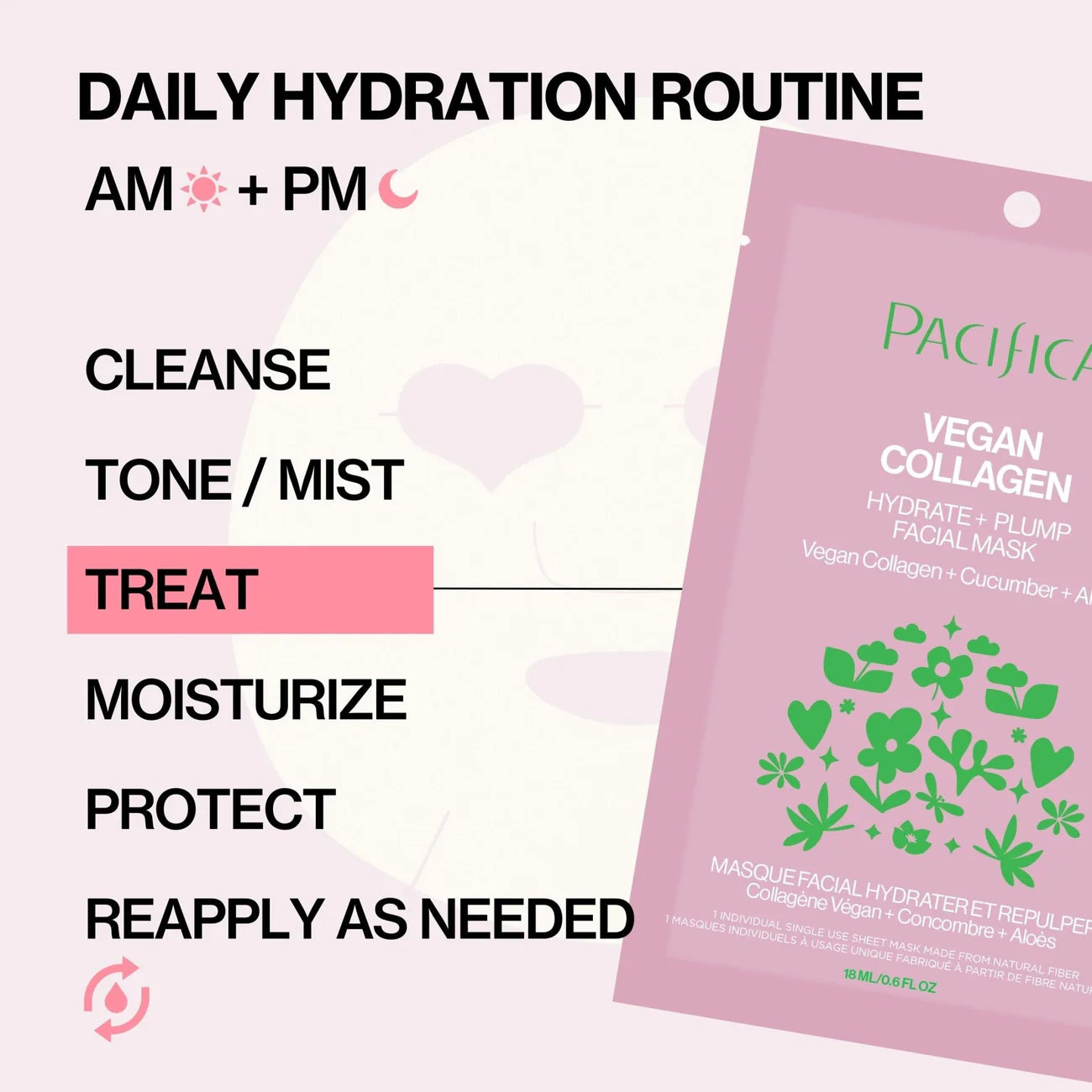 Vegan Collagen Hydrate & Plump Face Mask | Pacifica | 18 mL (0.6fl. oz)