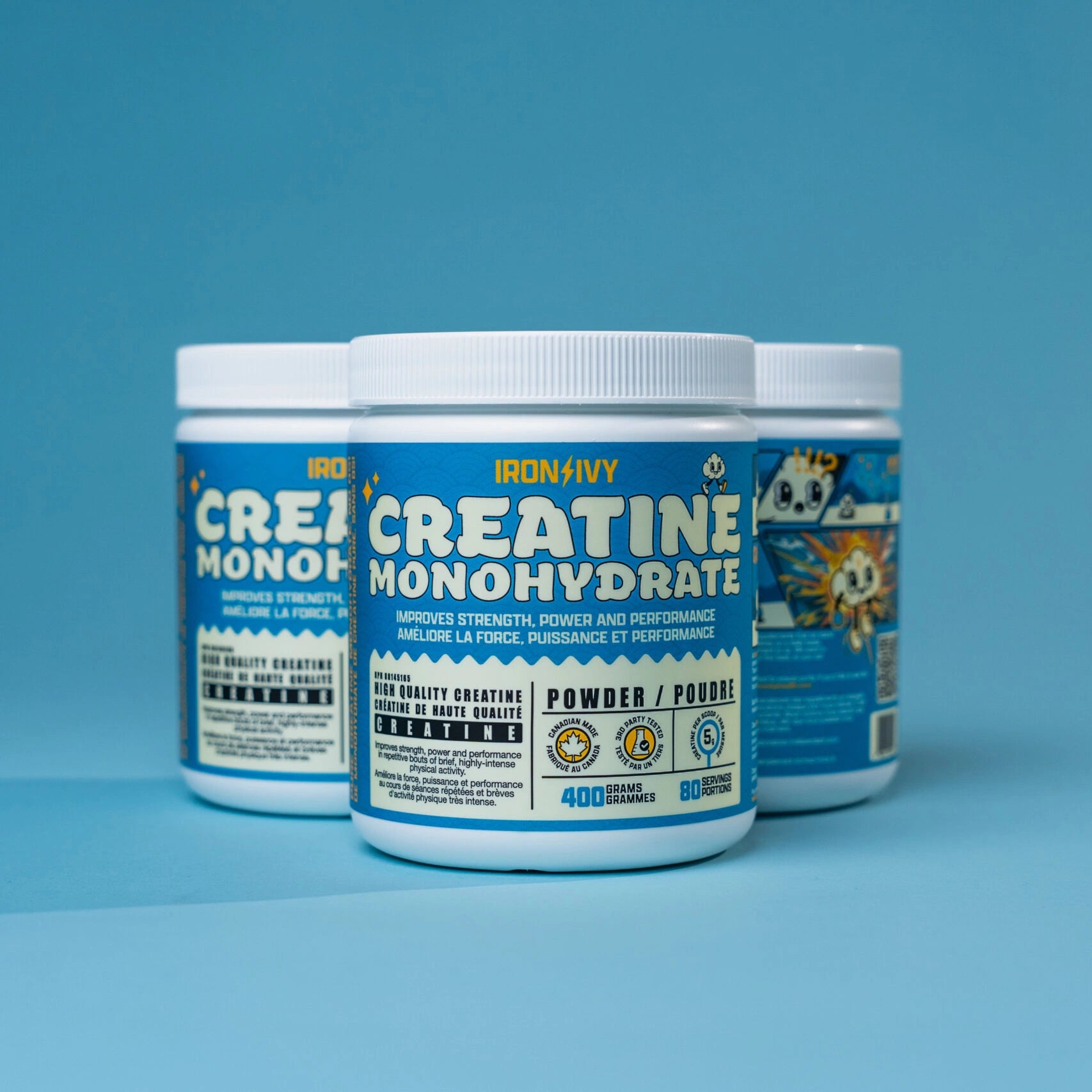 Creatine Monohydrate Powder | Iron Ivy® | 400g / 80 servings