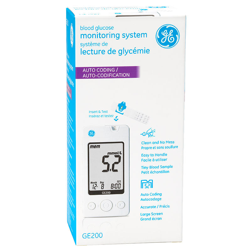 GE200 Blood Glucose Monitoring System by A&D Medical – Accurate Diabetes Testing | Meter Only