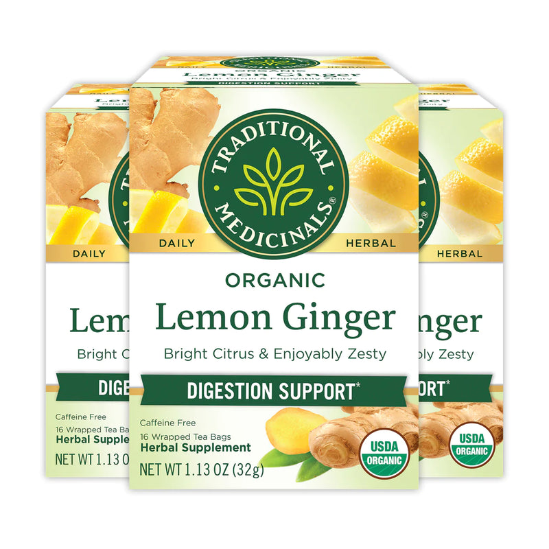 Lemon Ginger Tea | Traditional Medicinals® | 16 Tea Bags