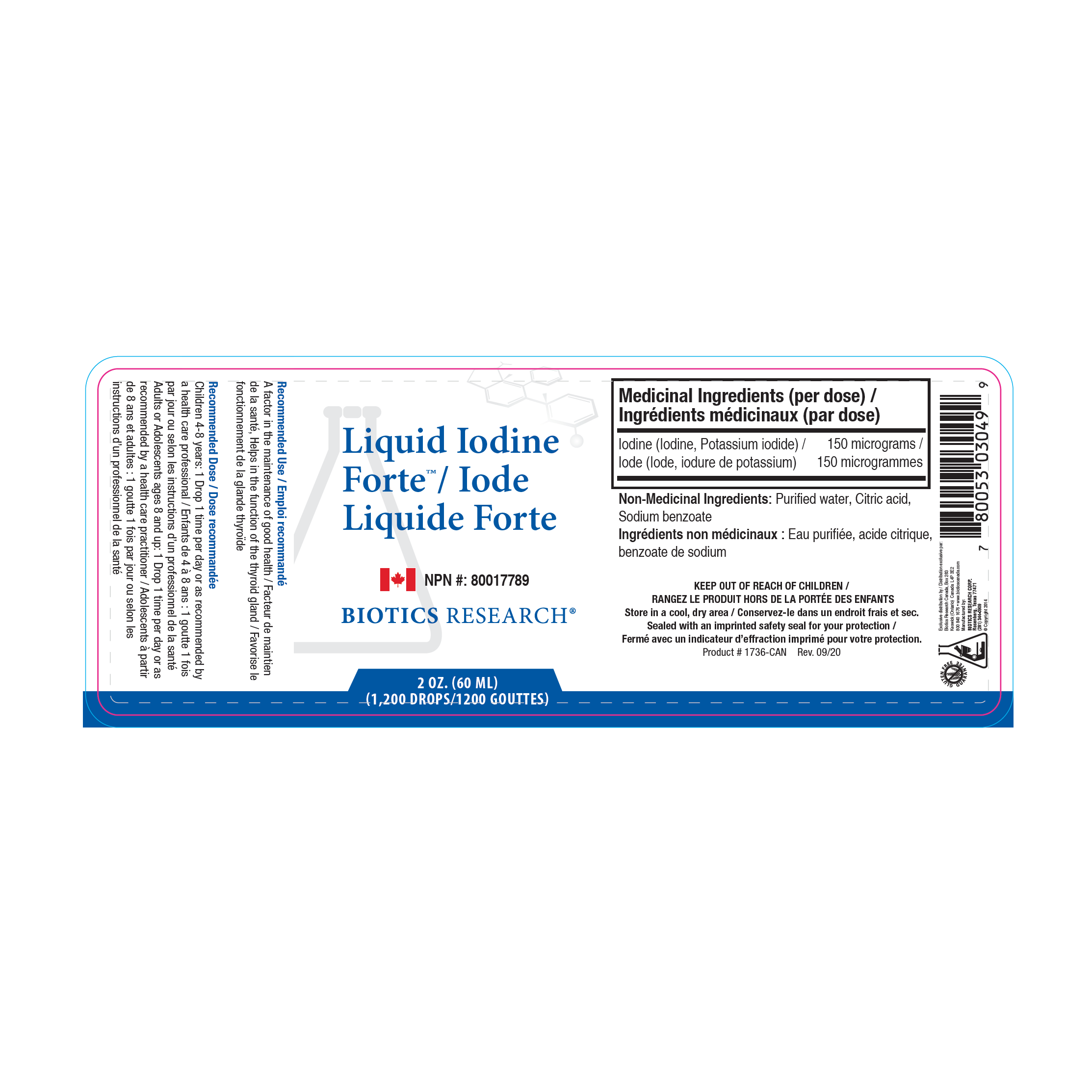 Liquid Iodine Forte™ | Biotics Research® | 2 fl.oz.