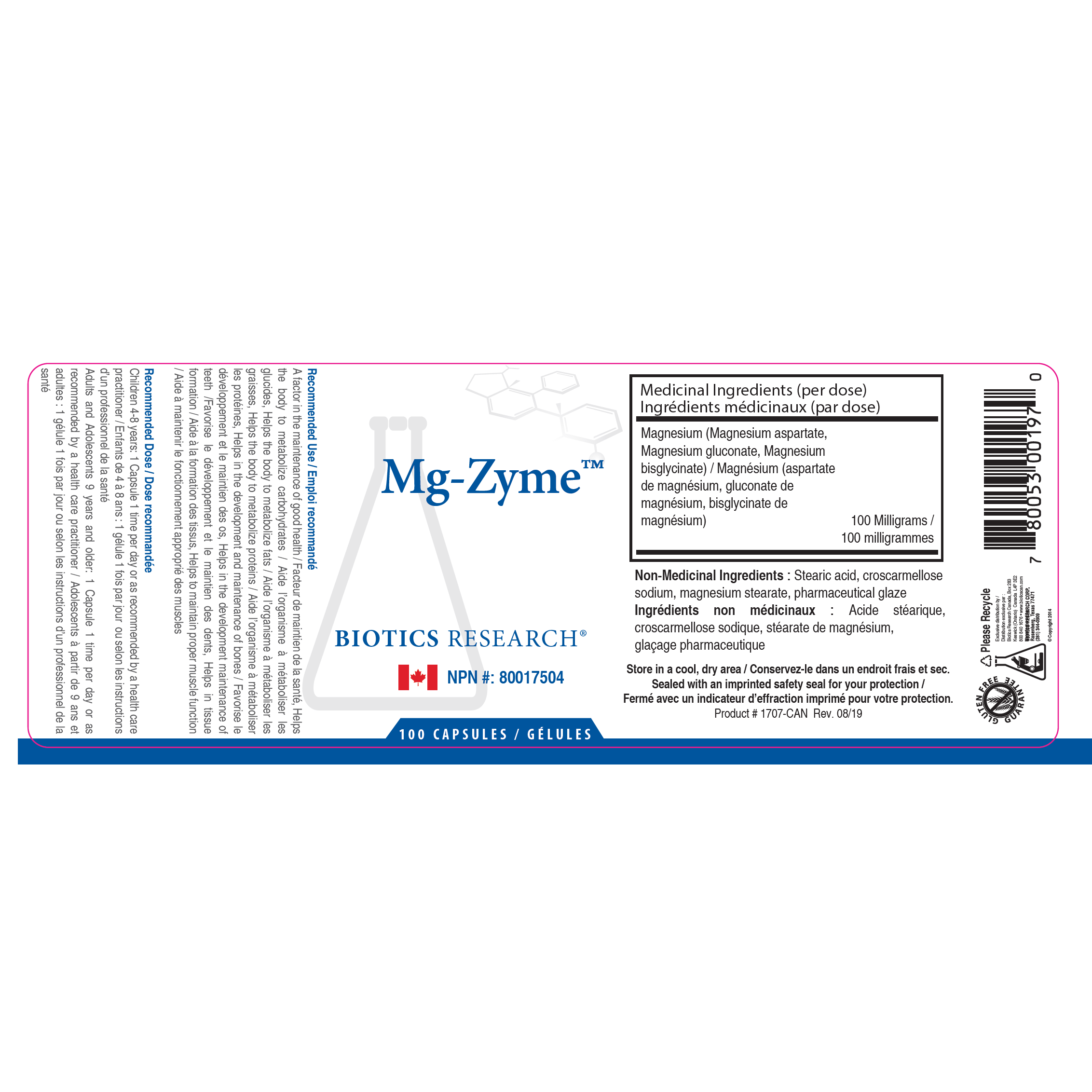Mg-Zyme™ | Biotics Research® | 100 Capsules