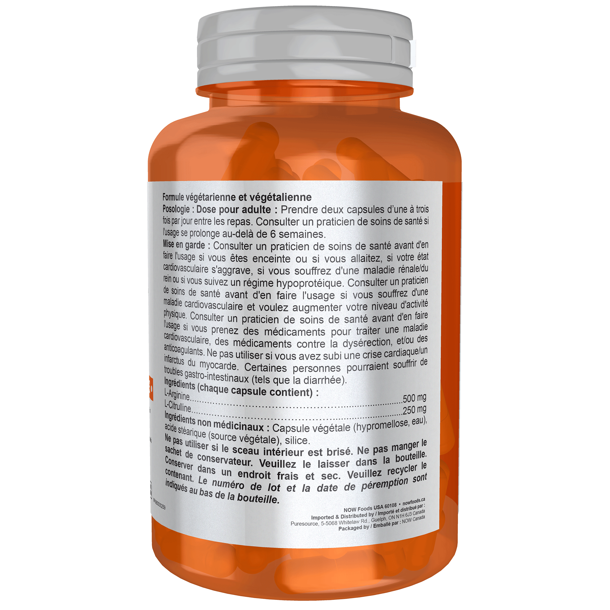 Arginine & Citrulline | NOW® Sports | 120 Veg Capsules