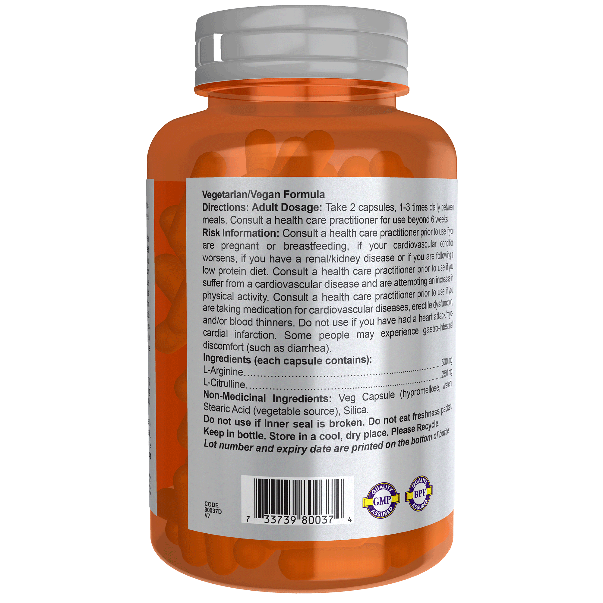 Arginine & Citrulline | NOW® Sports | 120 Veg Capsules