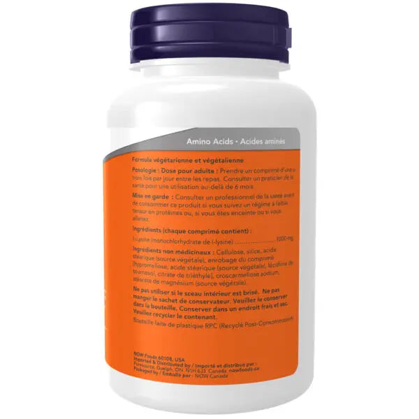 L-Lysine 1000 mg | NOW® | 100 Tablets