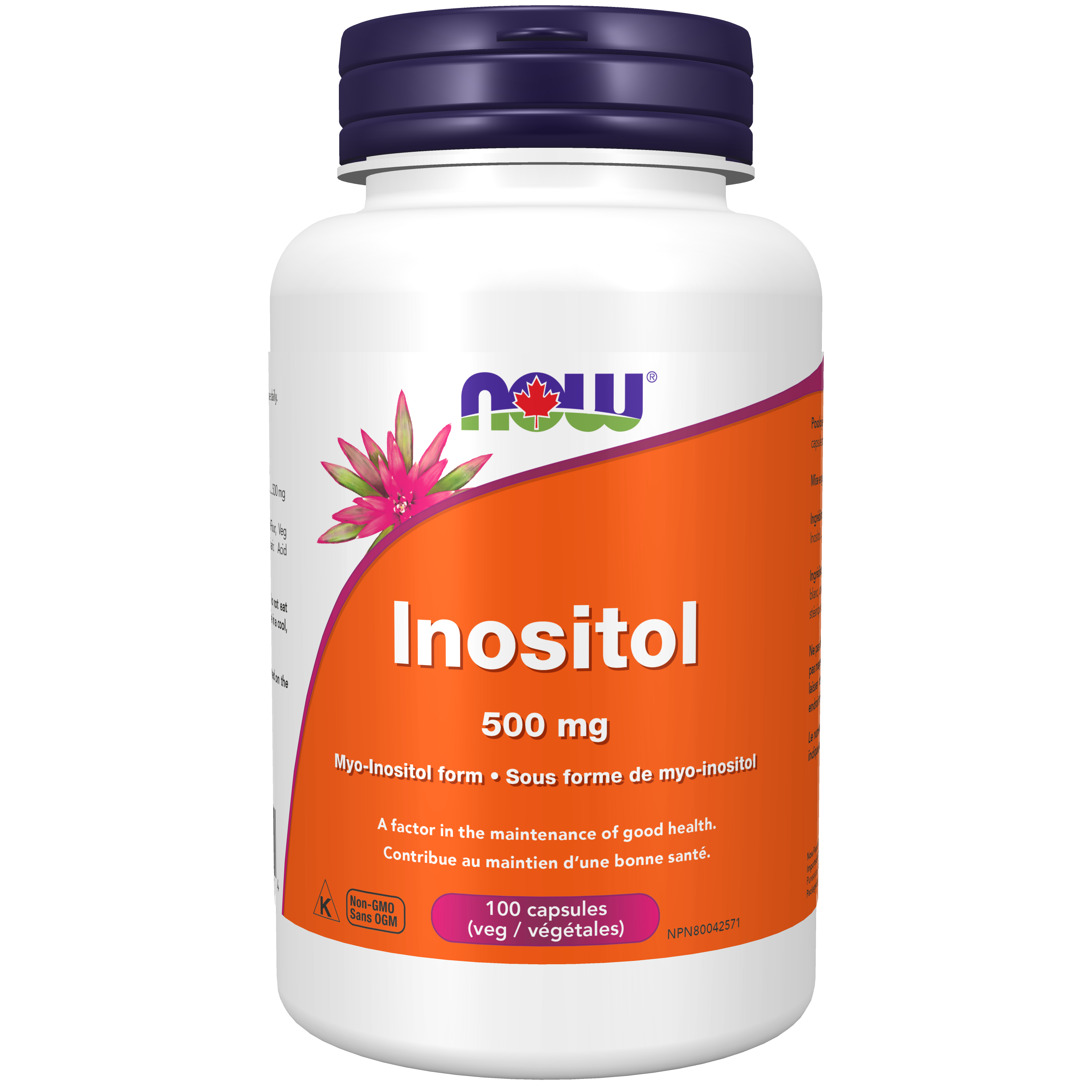 Inositol 500 mg | NOW® | 100 Veg Capsules
