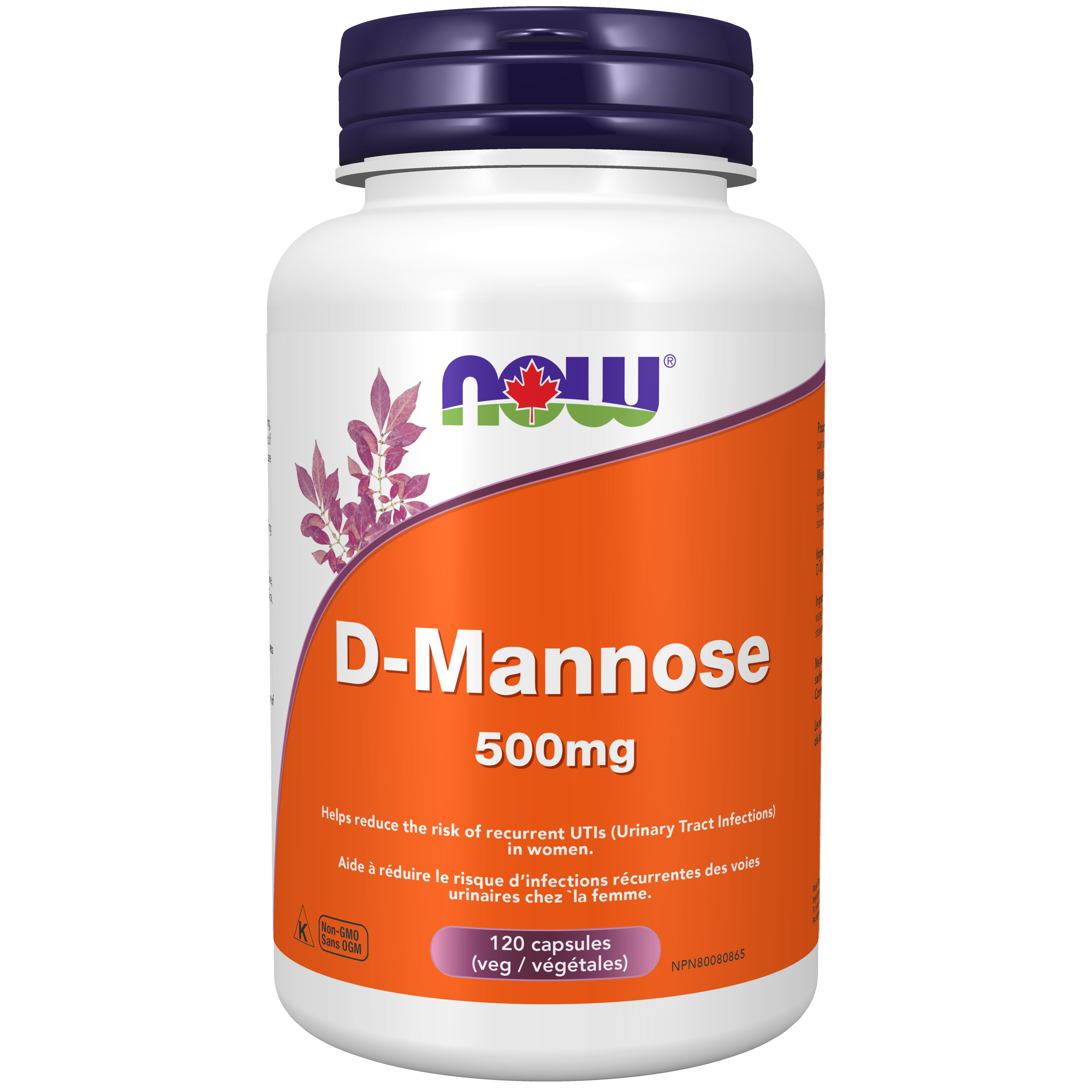 D-Mannose 500 mg | NOW® | 120 Veg Capsules