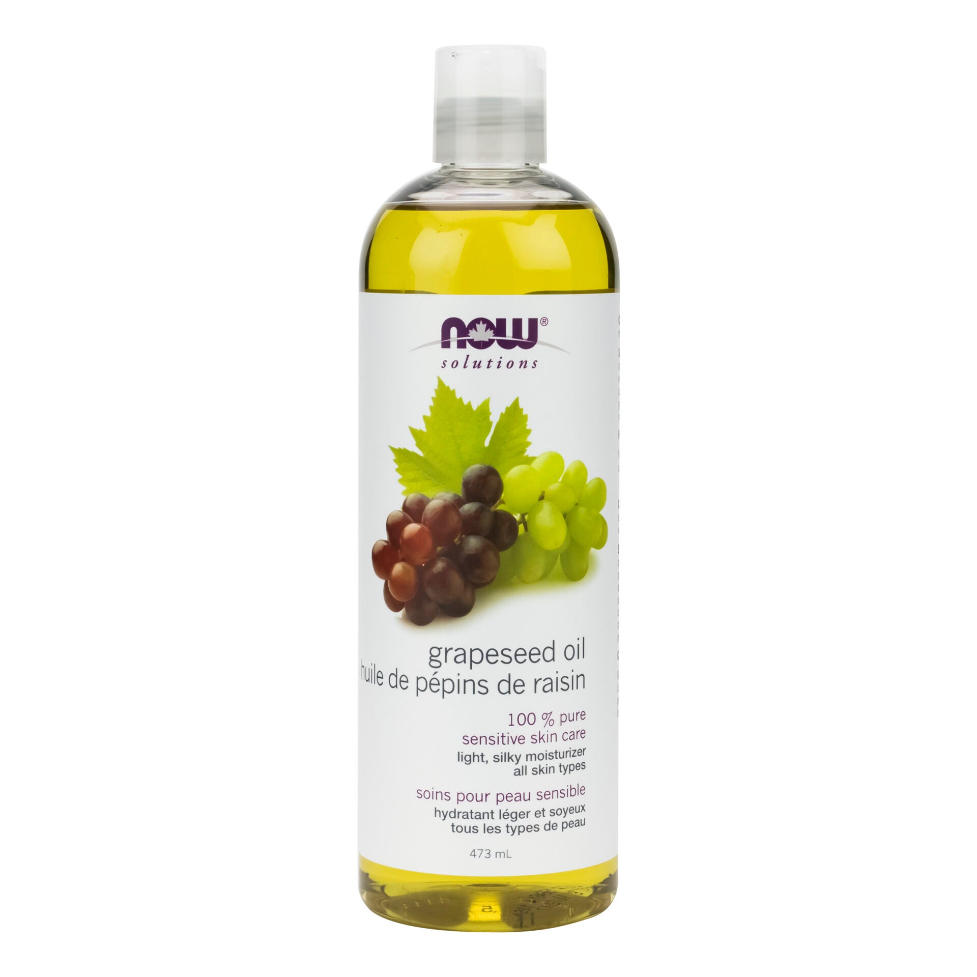 Grapeseed Oil, Pure | NOW® | 118 or 473 mL