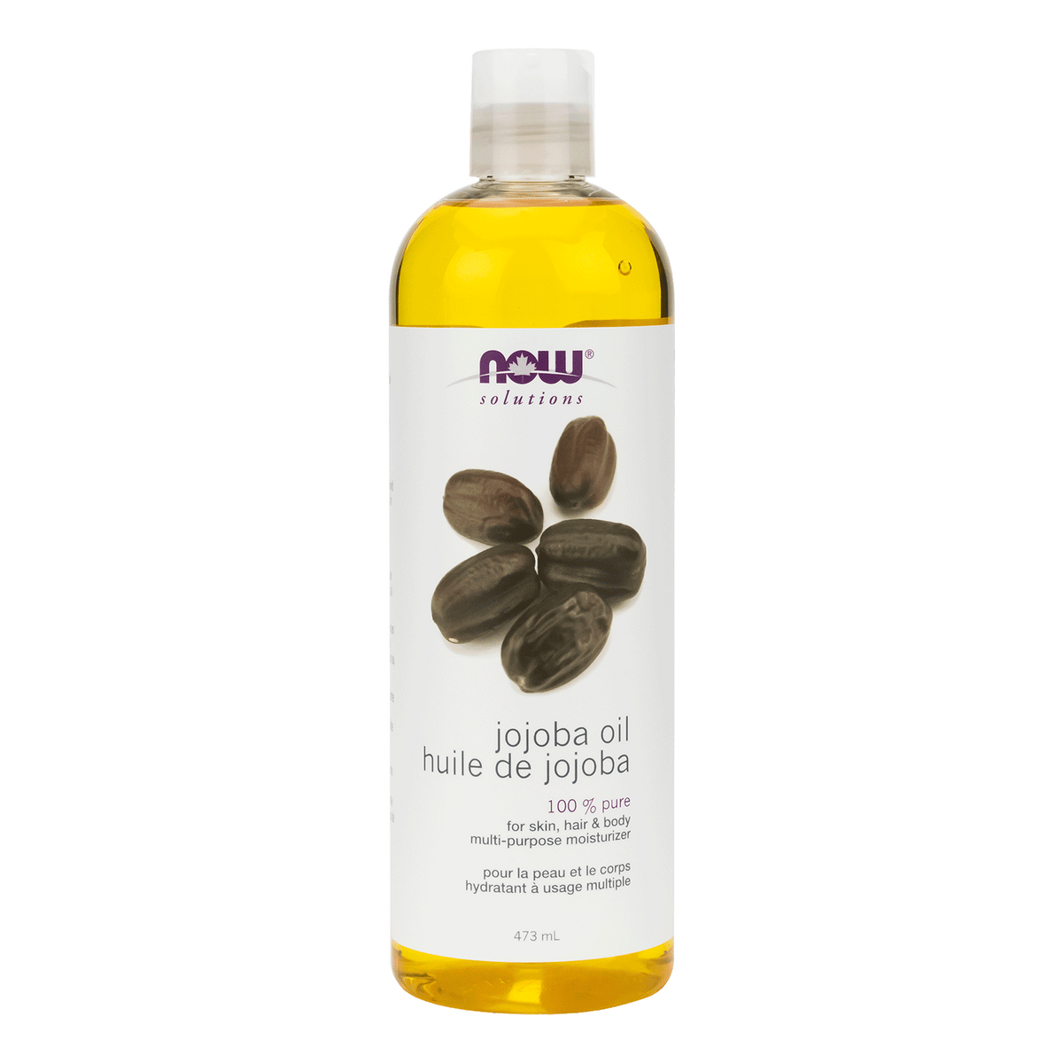 Organic Jojoba Oil (ECO2) by NOW® – Pure Multi-Purpose Moisturizing Carrier Oil for Skin & Hair | 30, 118, 237 or 437 mL