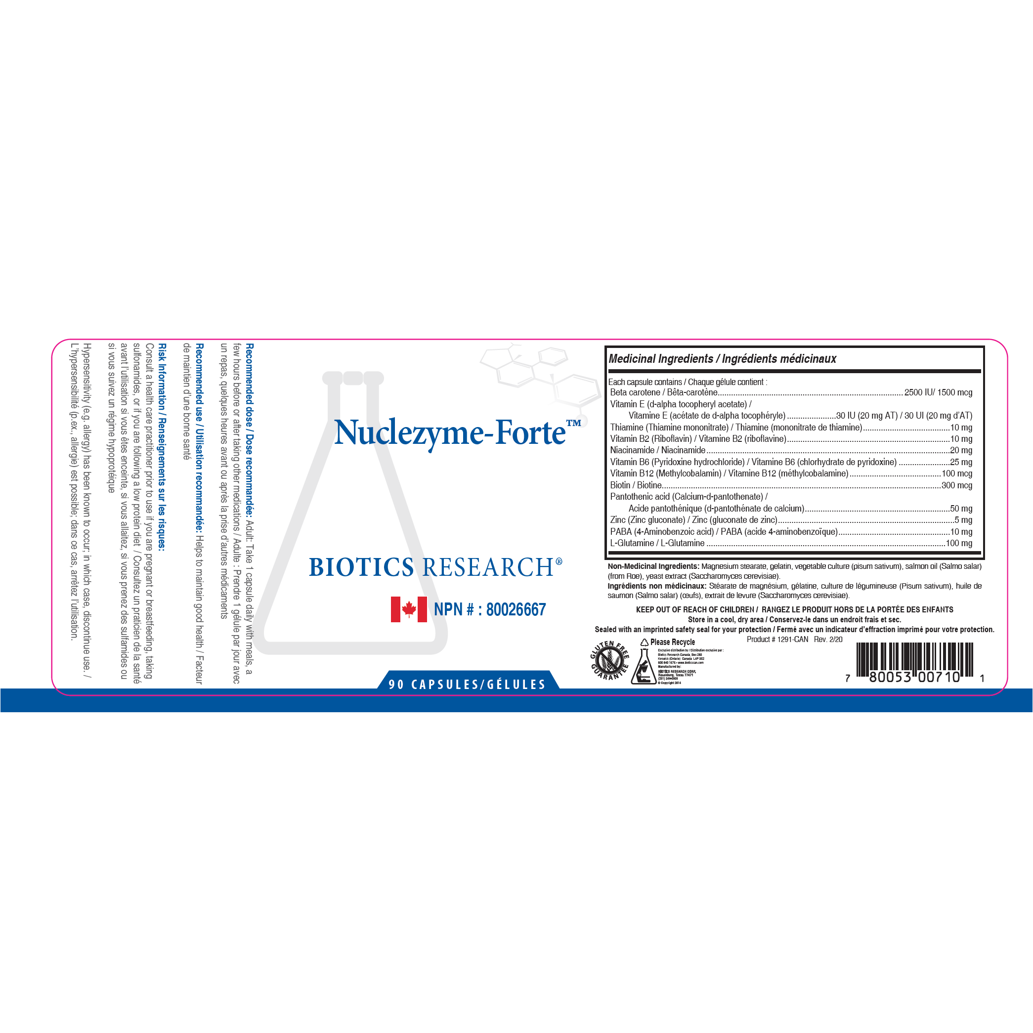 Nuclezyme Forte™ | Biotics Research® | 90 Capsules