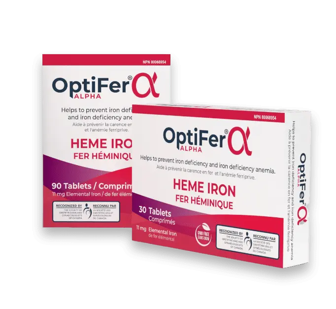 Heme Iron Supplement | OptiFer Alpha | 30 OR 90 Tablets