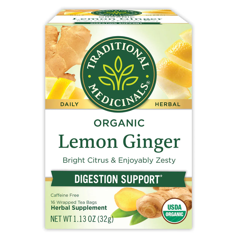 Organic Lemon Ginger Tea | Traditional Medicinals® | 16 Tea Bags