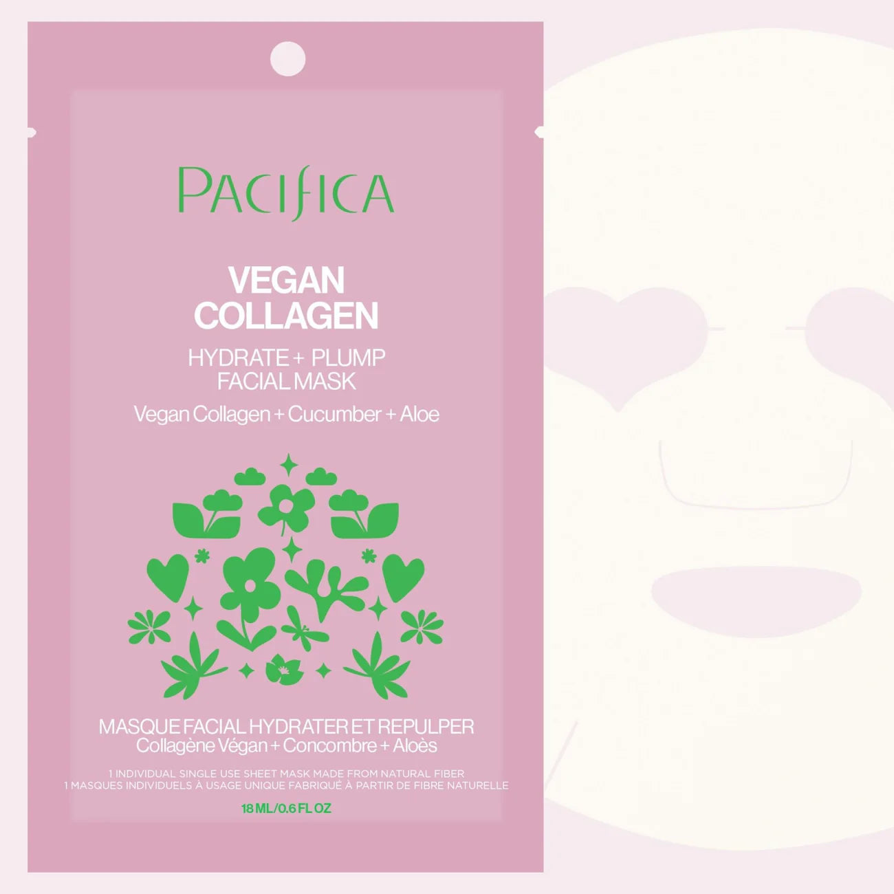 Vegan Collagen Hydrate & Plump Face Mask | Pacifica | 18 mL (0.6fl. oz)