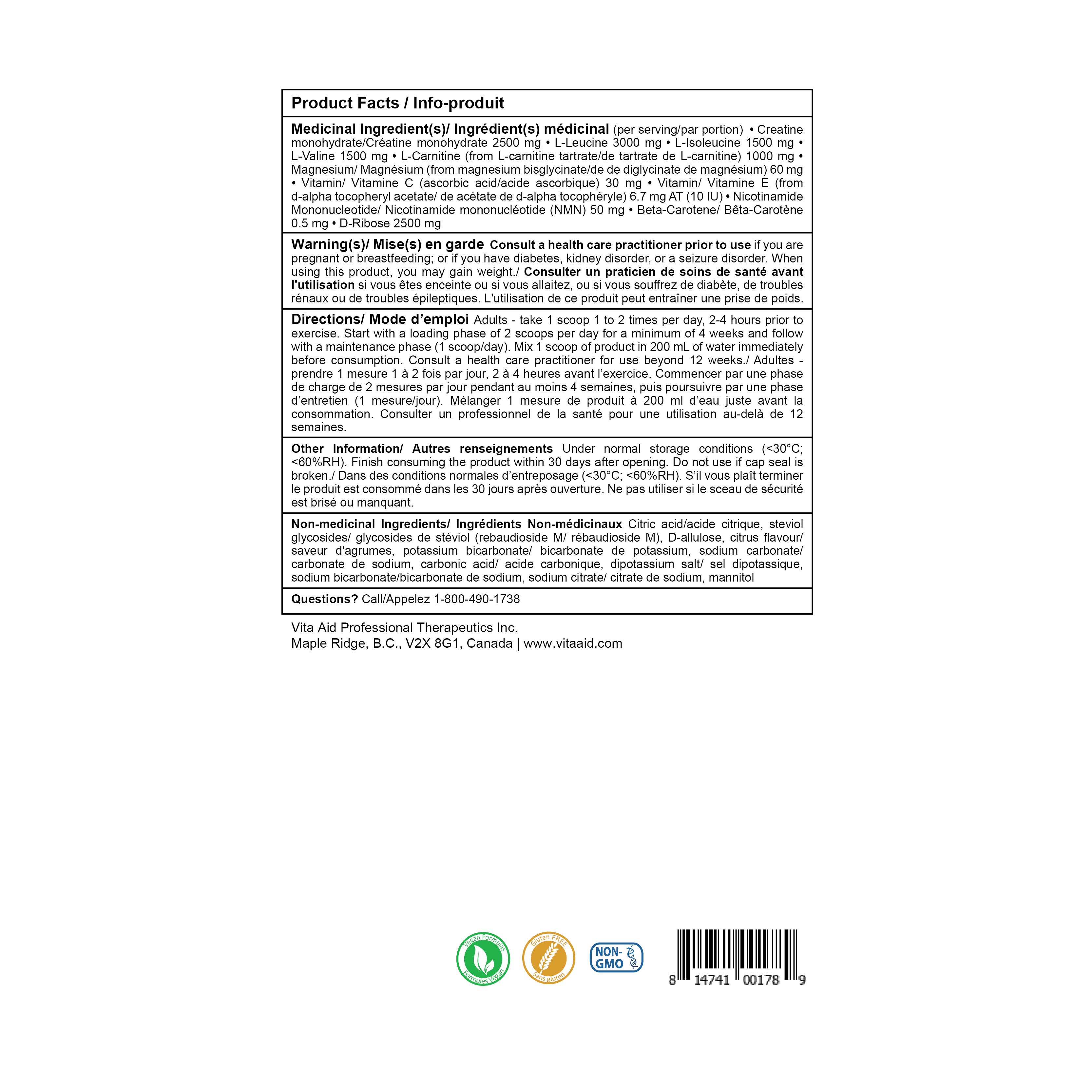 Sarco Restore by Vita Aid® – Muscle Building & Recovery Support | 450 g Powder