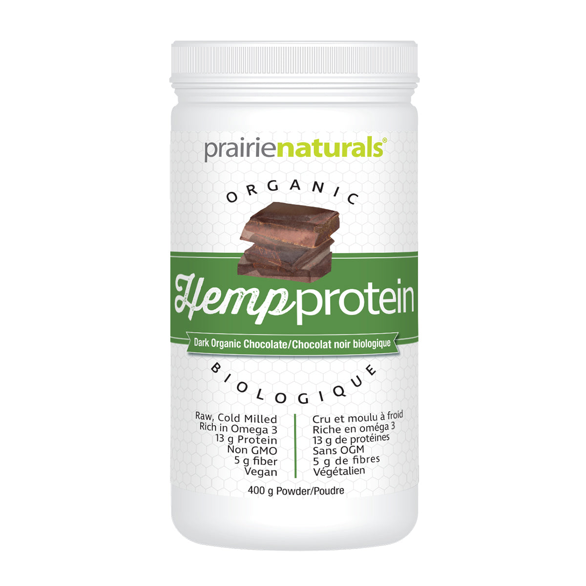 Organic Raw Hemp Protein | Prairie Naturals® | 400 gr Powder