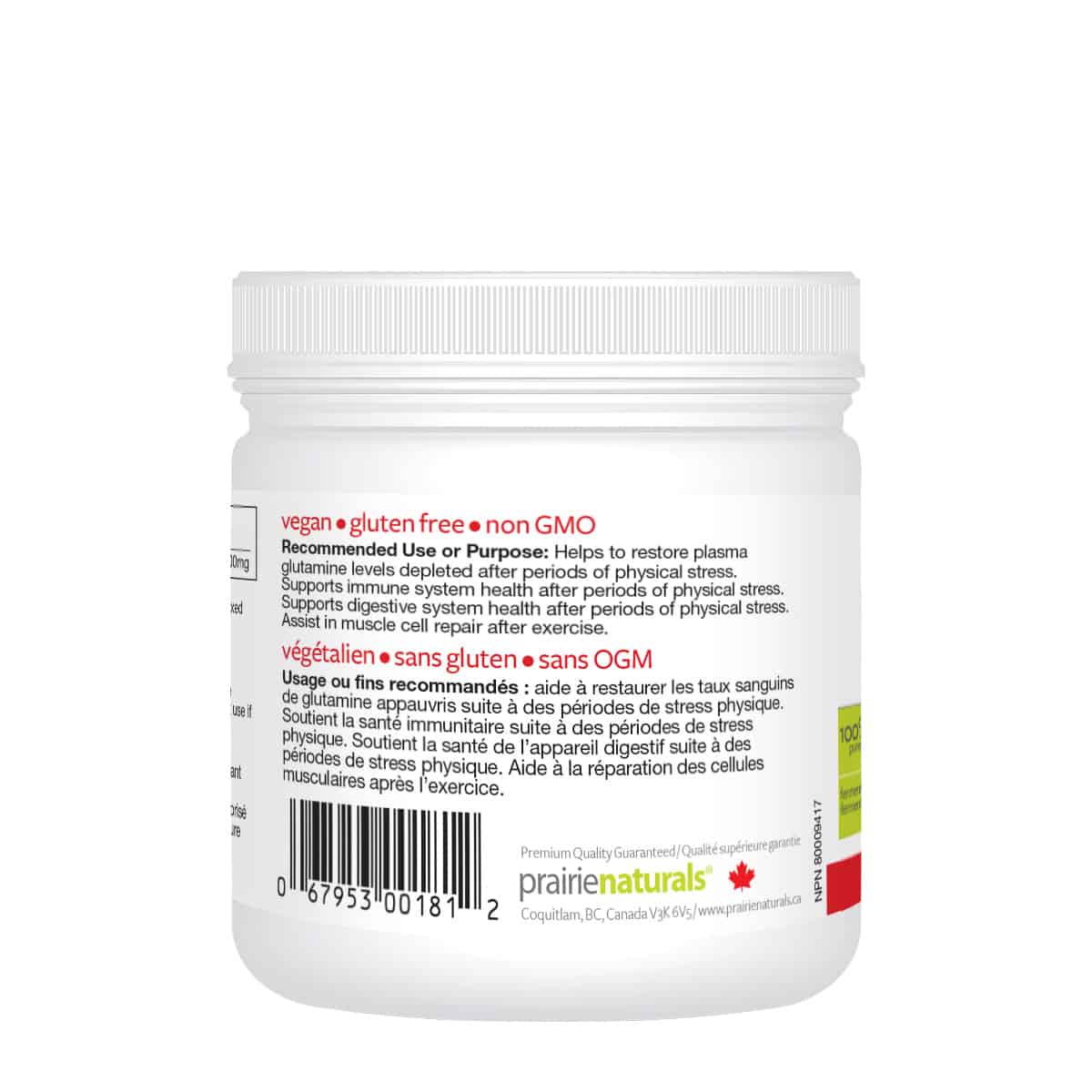 L-Glutamine Powder | Prairie Naturals® | 200 g