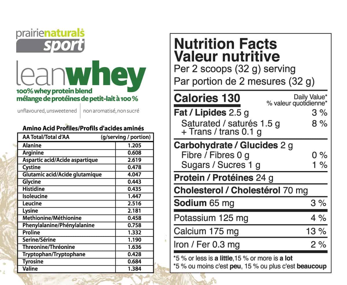 Lean Whey ™ Protein Powder | Prairie Naturals® | Various Sizes