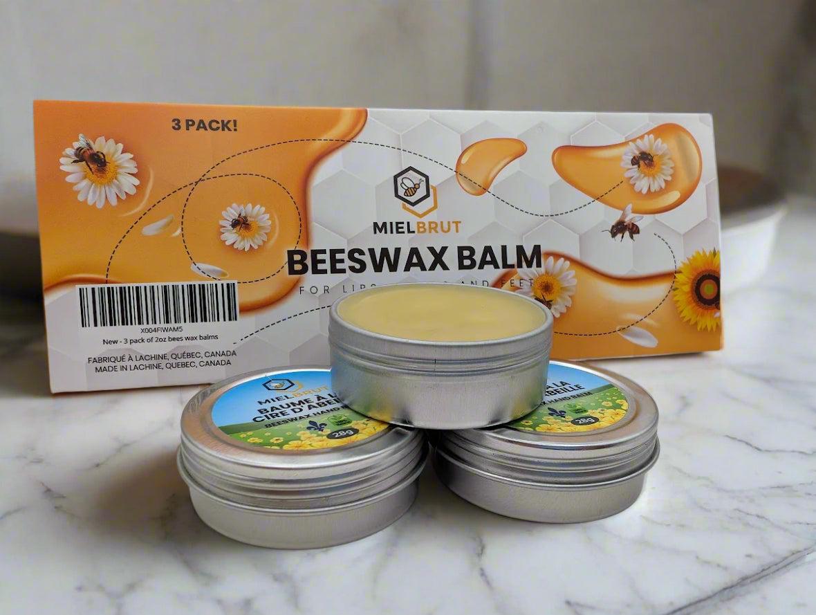 3 pack beeswax balms for your lips and skin
