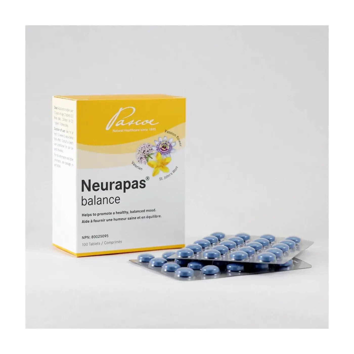Neurapas® Balance by Pascoe® – Mood & Stress Support with St. John’s Wort, Valerian & Passionflower | 60 or 100 Tablets