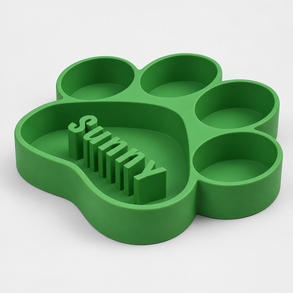 Personalized Dog Slow Feeder Bowl | Paw Design