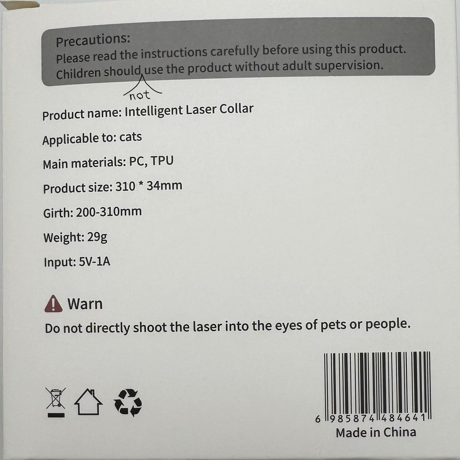 Smart Laser Cat Collar – Interactive Toy for Active Play