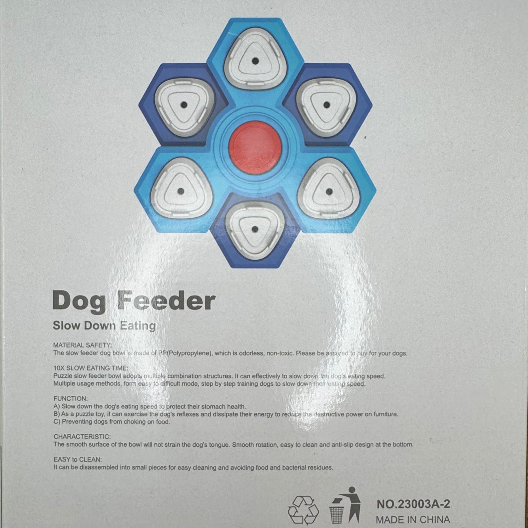 Dog Puzzle Toy – Honeycomb Interactive Feeder