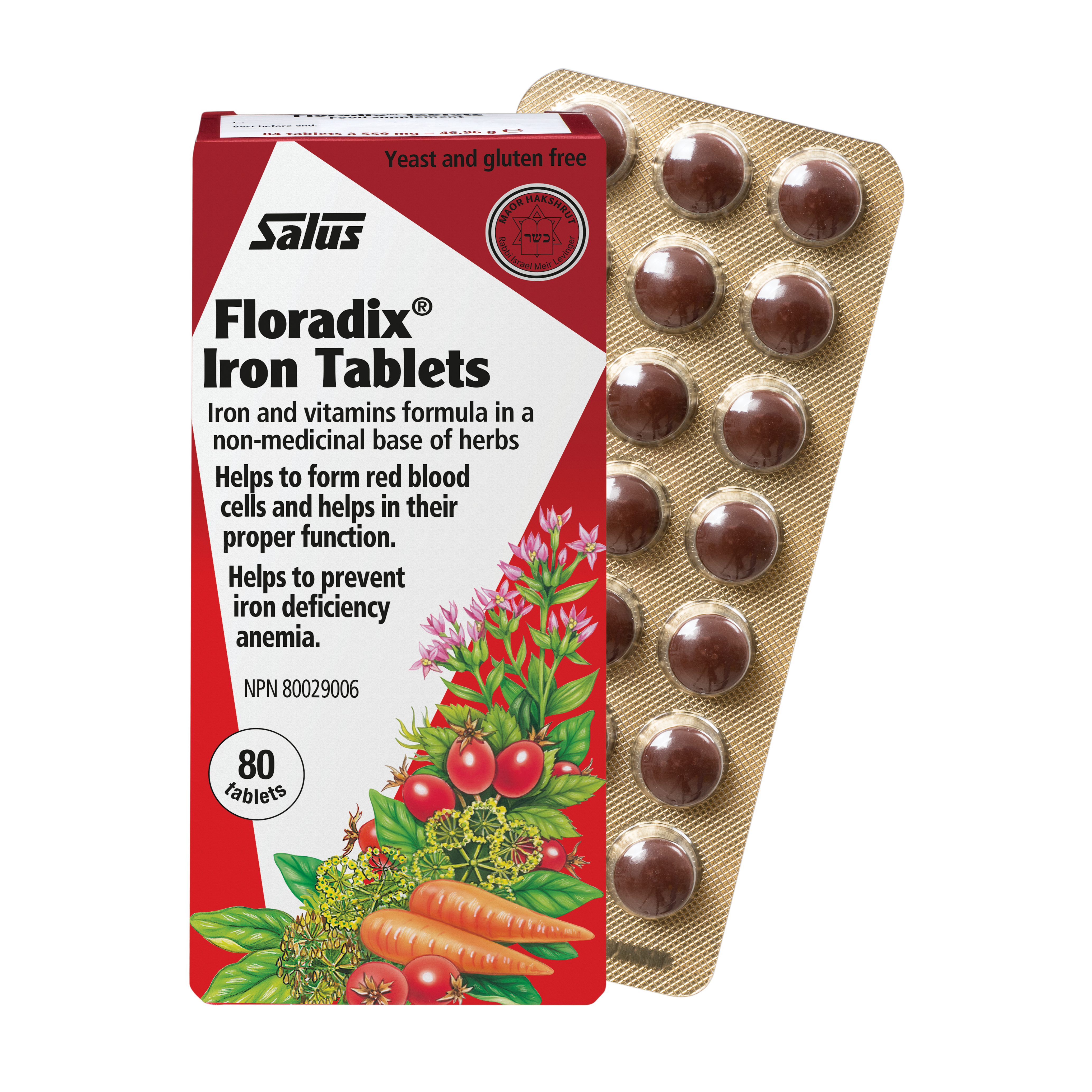 Floradix® Iron Tablets | Salus | 80 or 120 Tablets