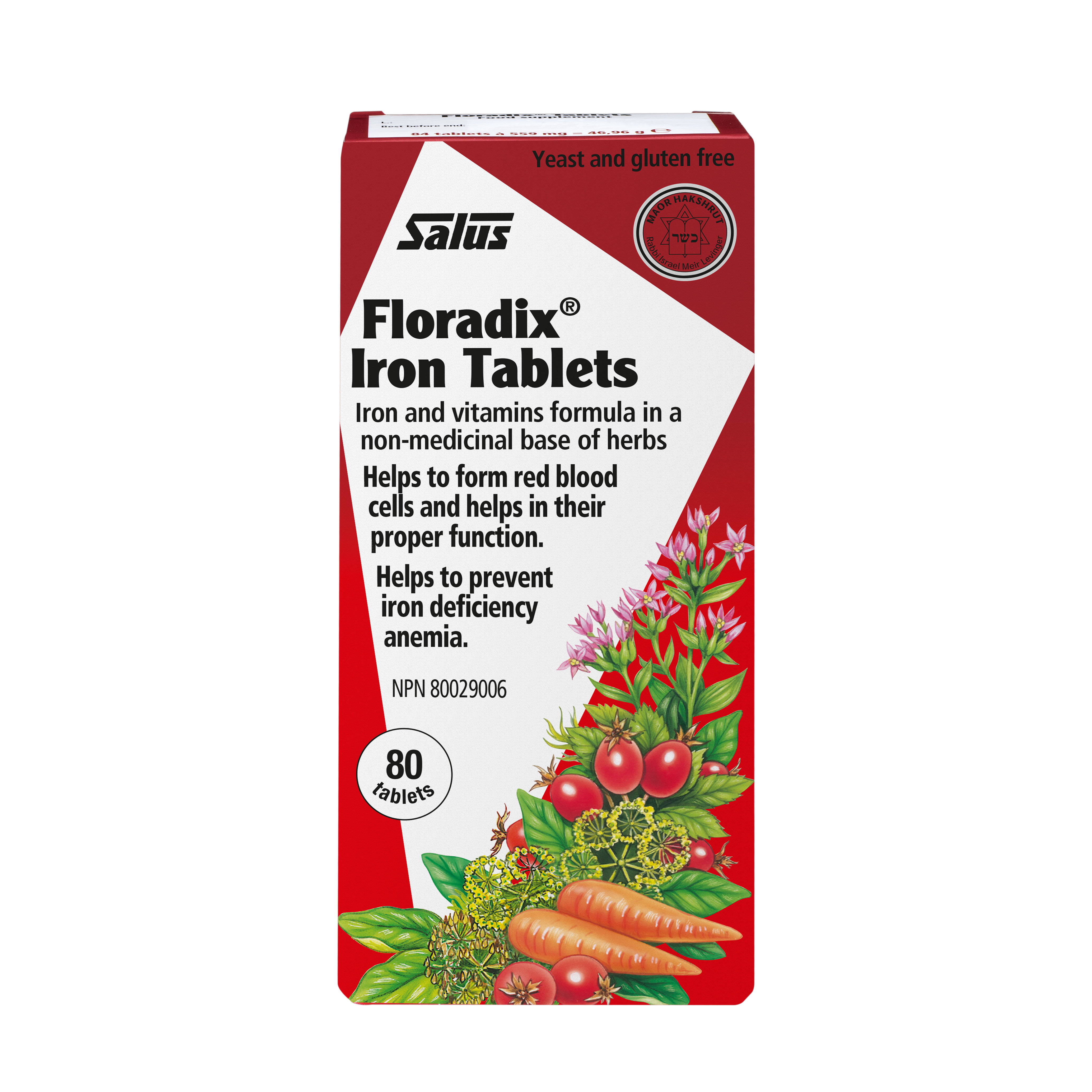 Floradix® Iron Tablets | Salus | 80 or 120 Tablets
